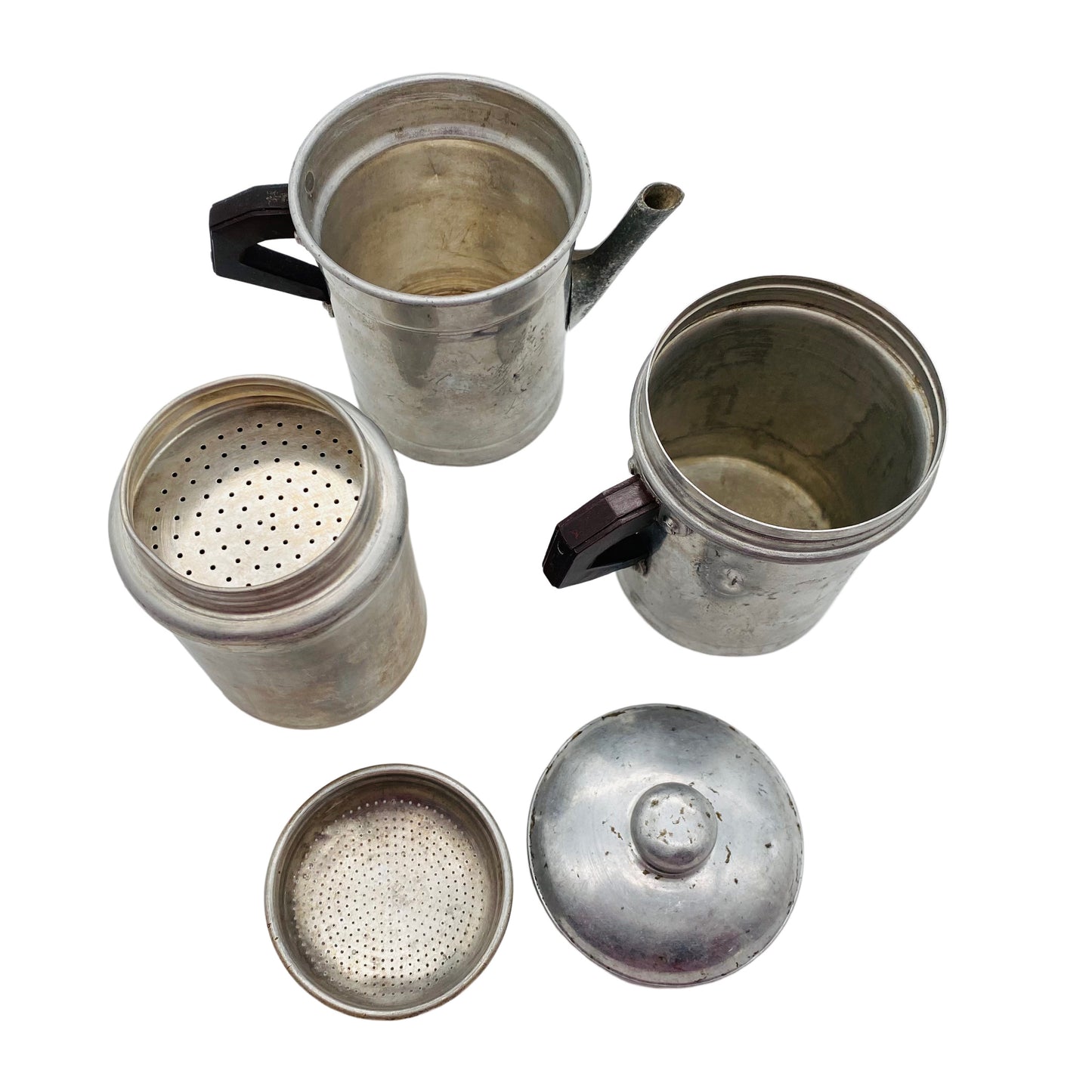 Vintage Kippkannee Kaffeekocher Kaffeebreiter Aluminium 40er 50er
