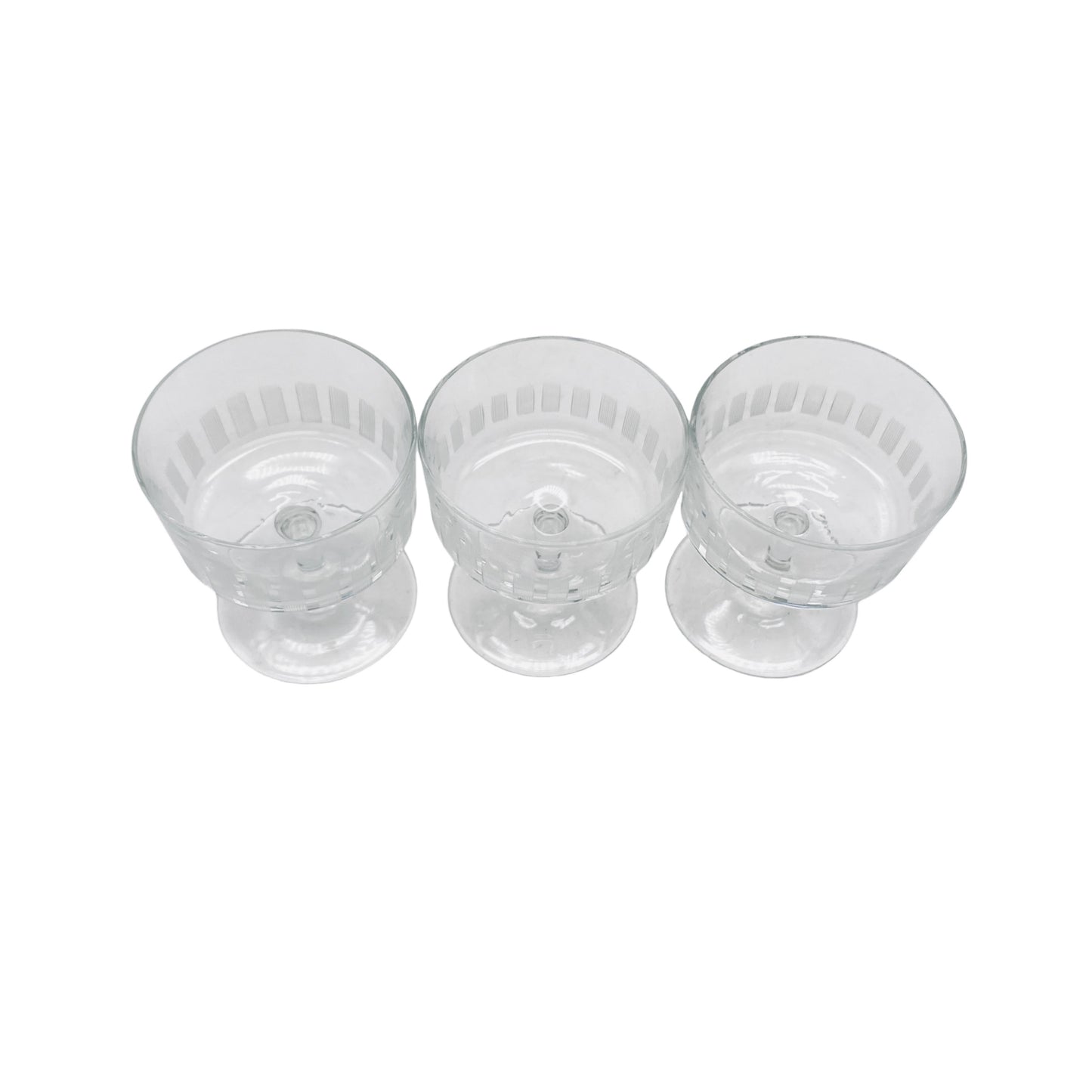 Vintage Likörgläser Likörschalen beschliffen Rillen 60er 70er Jahre Gläser