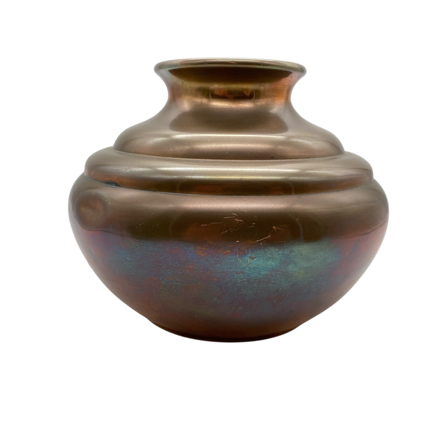 Vintage Metallvase Messing mit Tombak Legierung Rotmessing Rio Tiel 60er 70er Jahre Vase