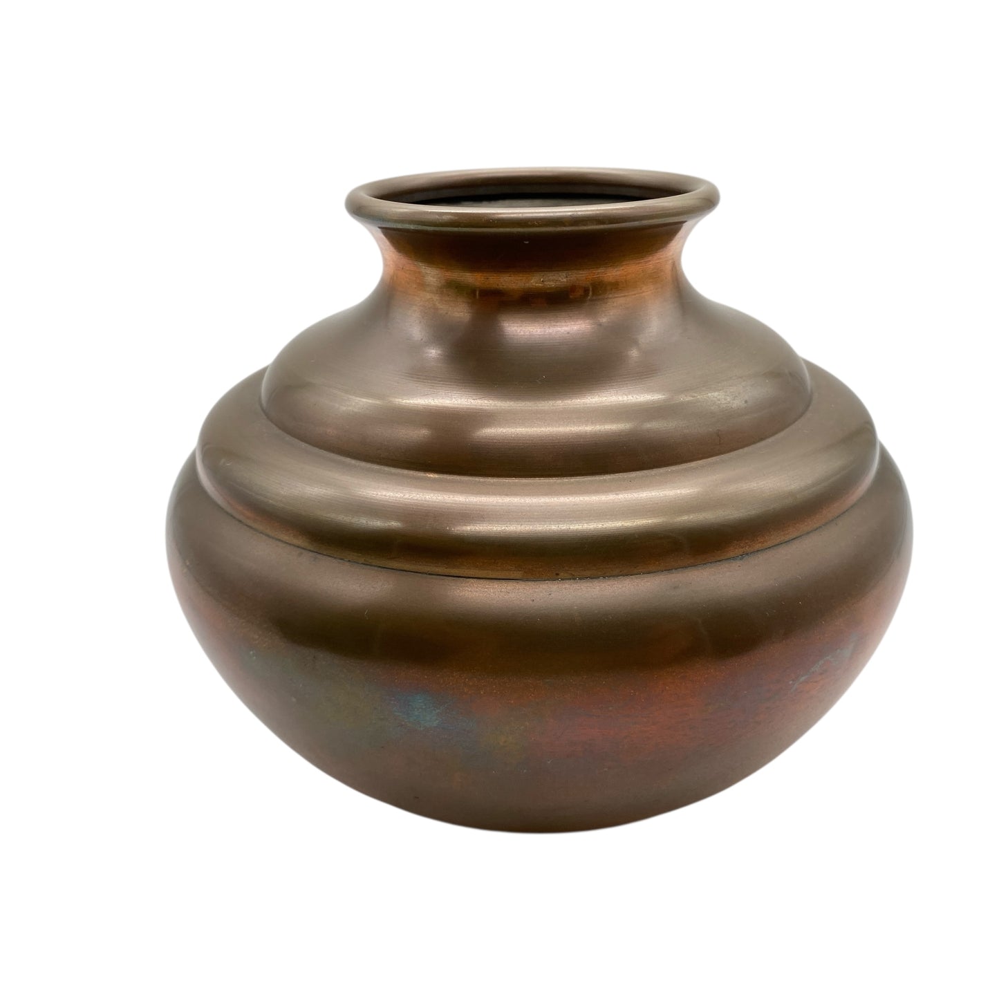 Vintage Metallvase Messing mit Tombak Legierung Rotmessing Rio Tiel 60er 70er Jahre Vase