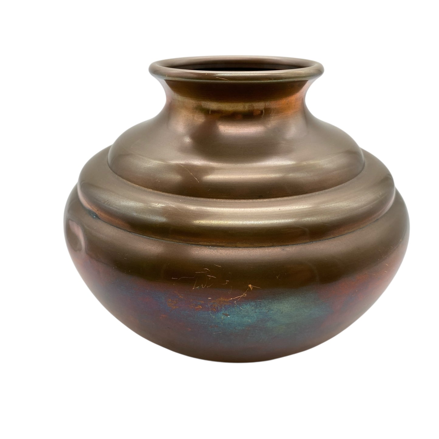 Vintage Metallvase Messing mit Tombak Legierung Rotmessing Rio Tiel 60er 70er Jahre Vase