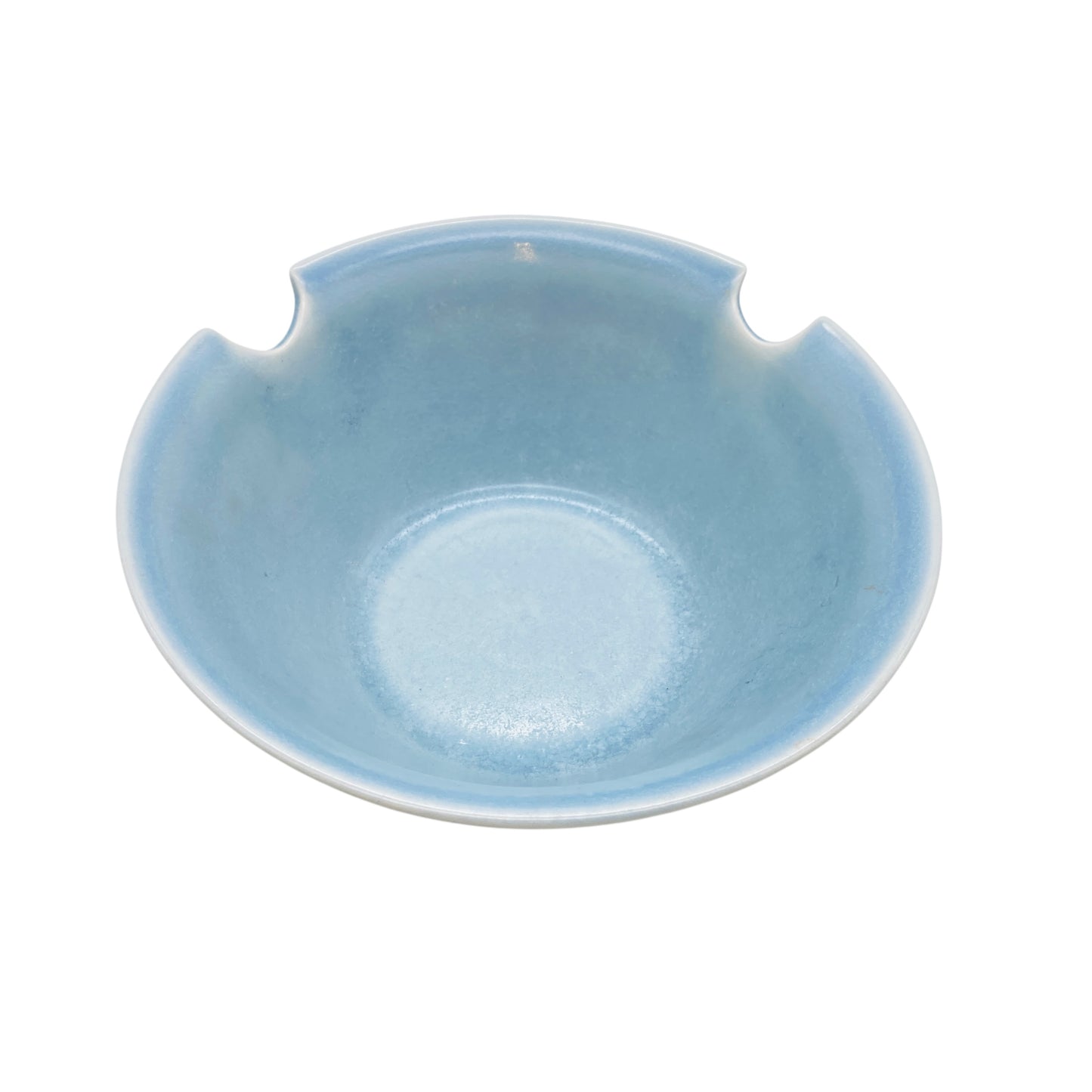Vintage Obstschale Salatschüssel aus Keramik hellblau 70er Jahre blau Deko Küche