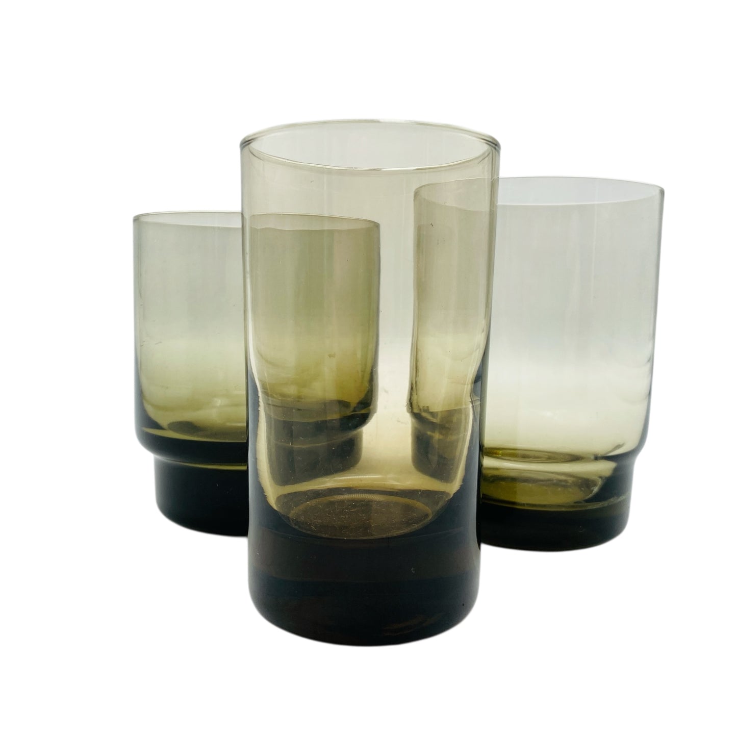 Vintage Rauchglas Gläser Trinkgläser 60er 70er Jahre Dekoration für die Bar