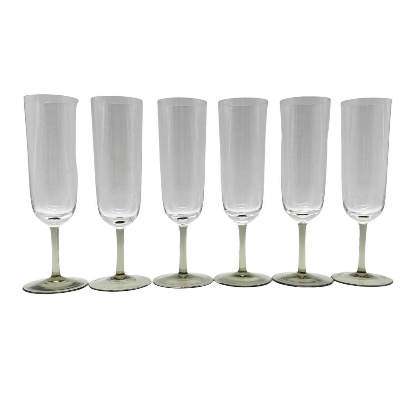 Vintage Rauchglas Sektgläser 6er Set 60er 70er Jahre moderne Gläser