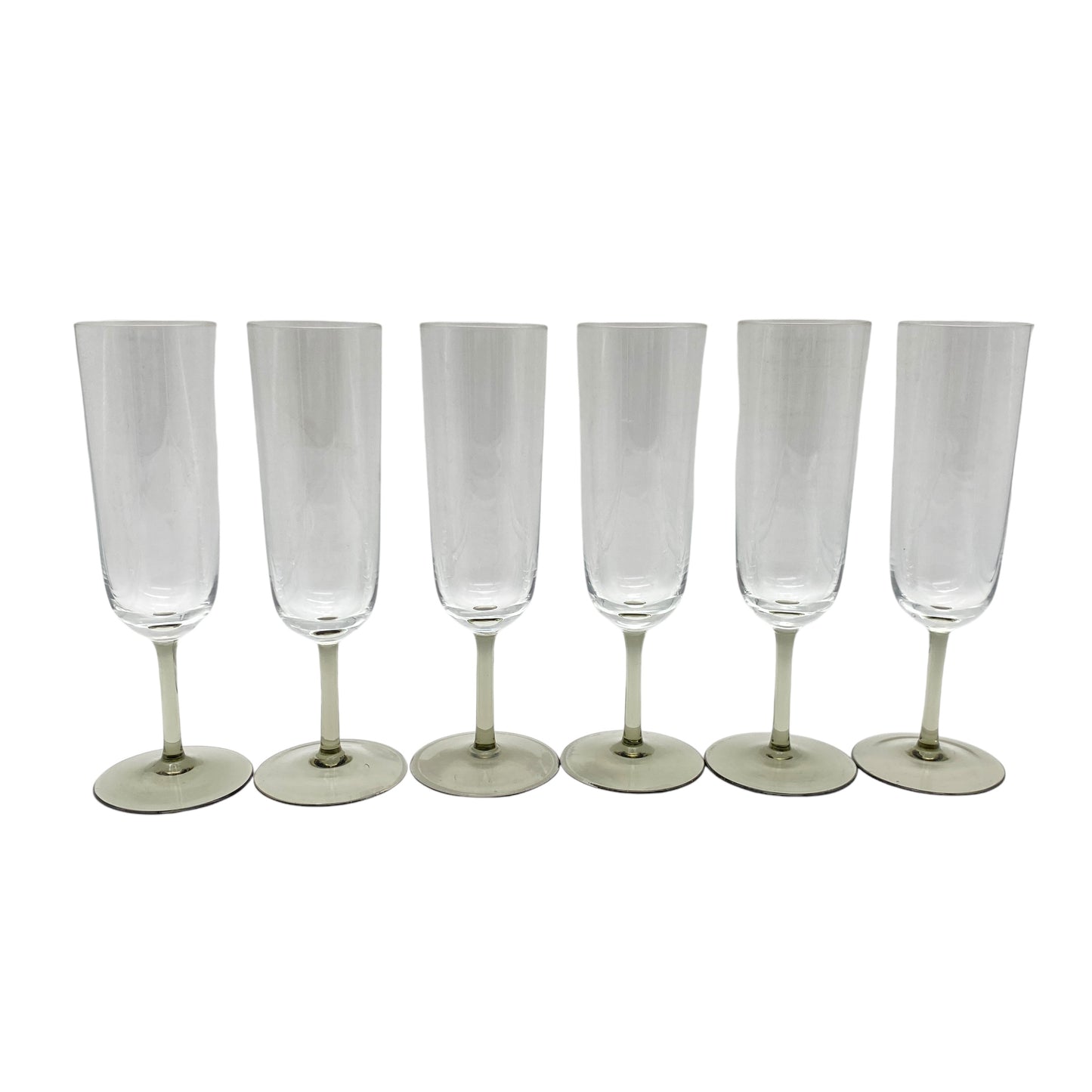 Vintage Rauchglas Sektgläser 6er Set 60er 70er Jahre moderne Gläser
