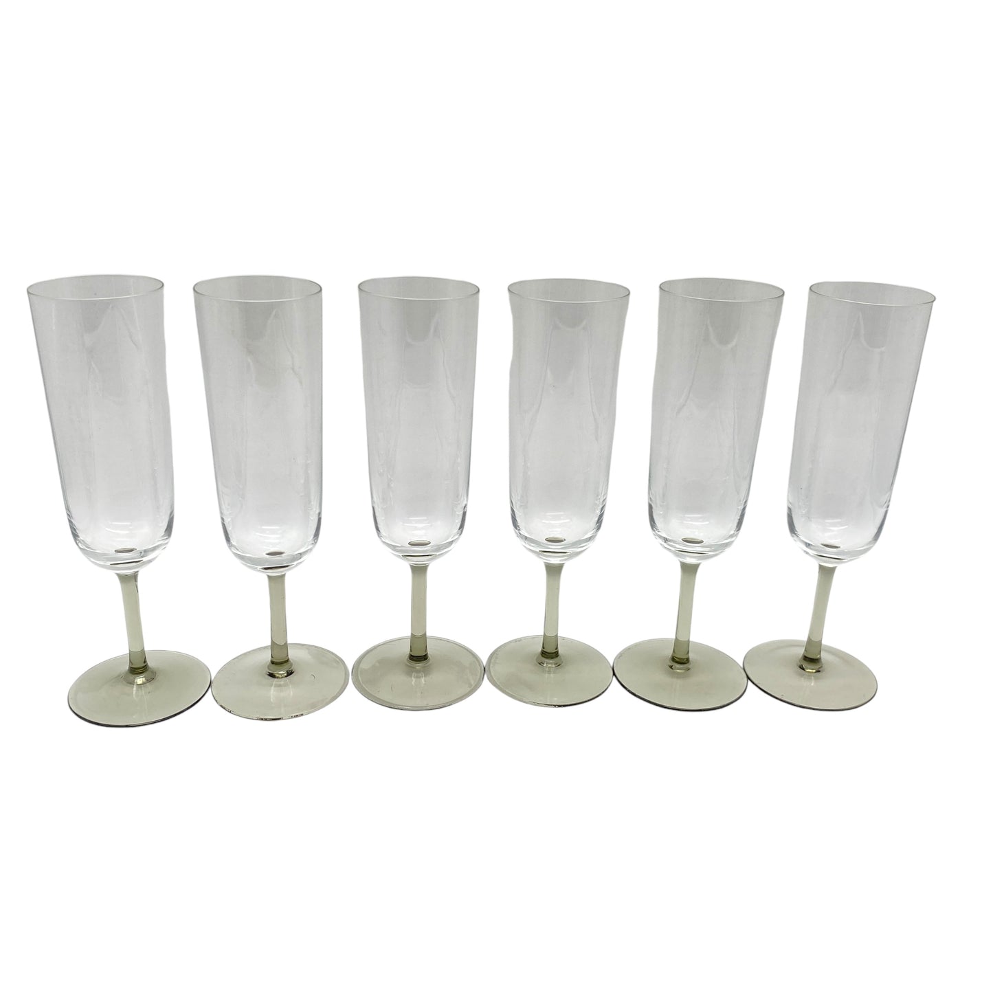 Vintage Rauchglas Sektgläser 6er Set 60er 70er Jahre moderne Gläser