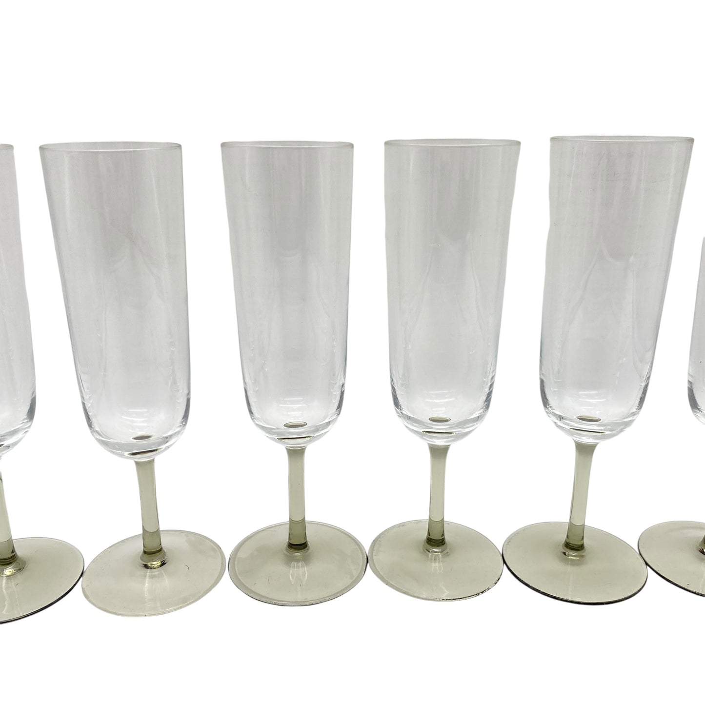 Vintage Rauchglas Sektgläser 6er Set 60er 70er Jahre moderne Gläser