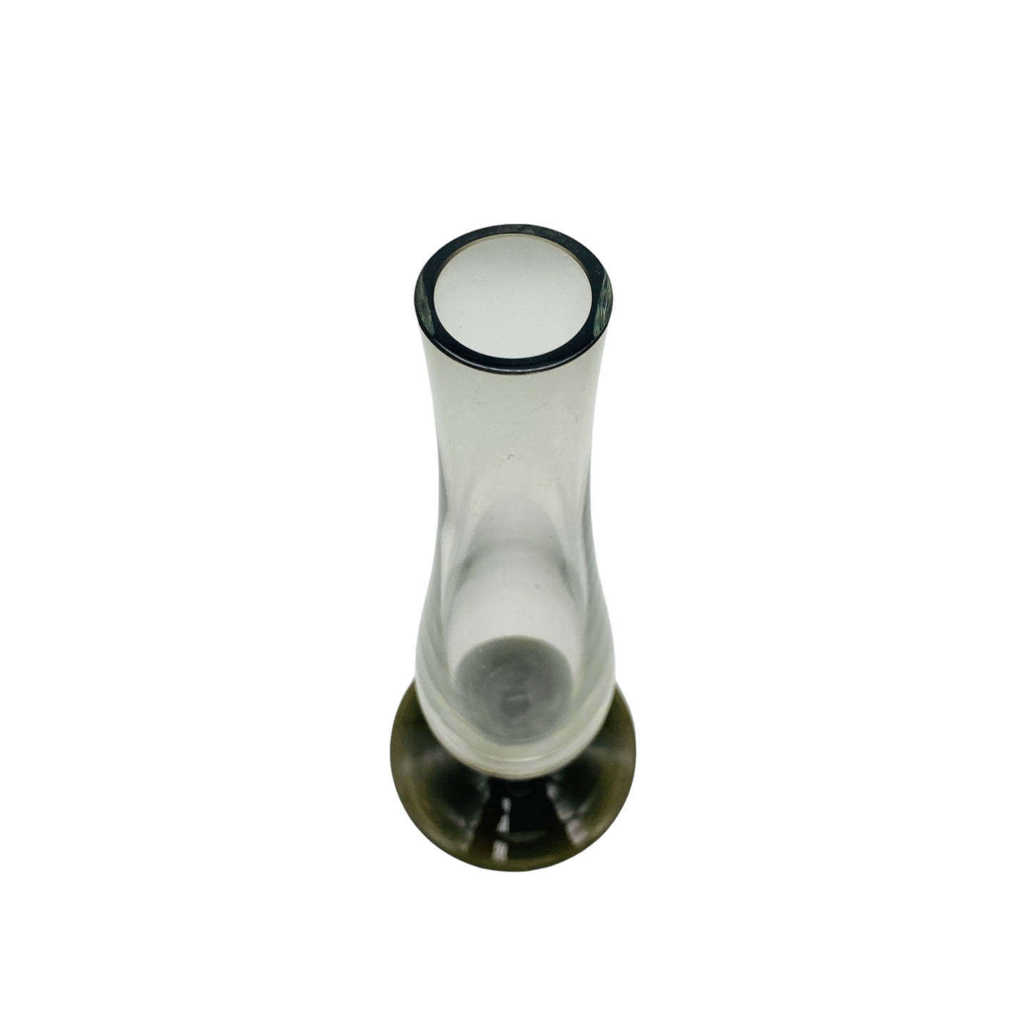 Vintage Rauchglas Vase 50er 60er 70er Jahre 22 cm Blumenvase Dekoration Glas