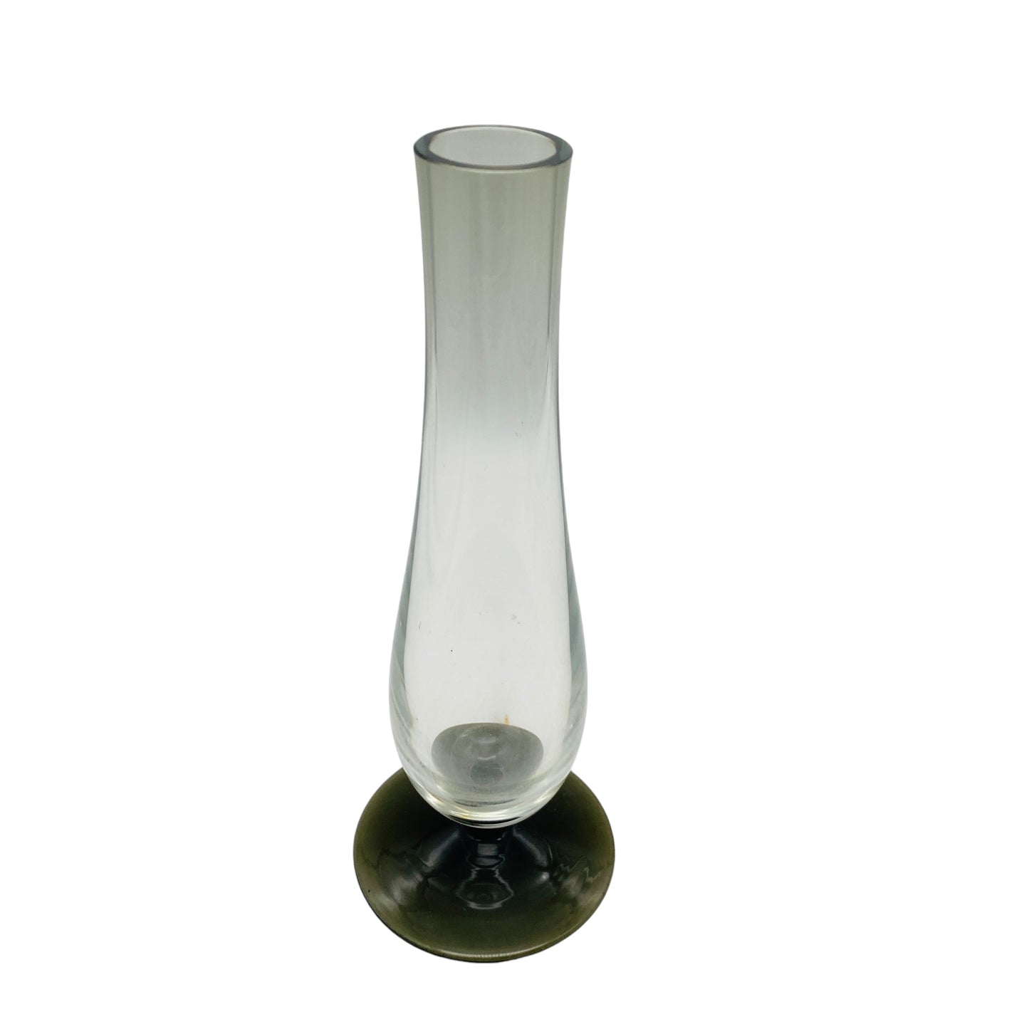 Vintage Rauchglas Vase 50er 60er 70er Jahre 22 cm Blumenvase Dekoration Glas