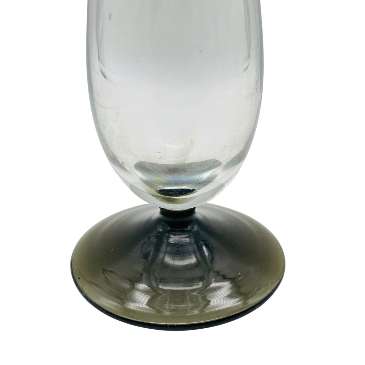 Vintage Rauchglas Vase 50er 60er 70er Jahre 22 cm Blumenvase Dekoration Glas
