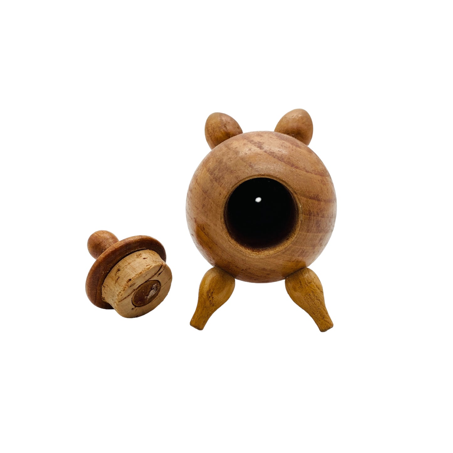 Vintage Salzstreuer aus Holz Schwein 60er 70er Jahre Mid Century
