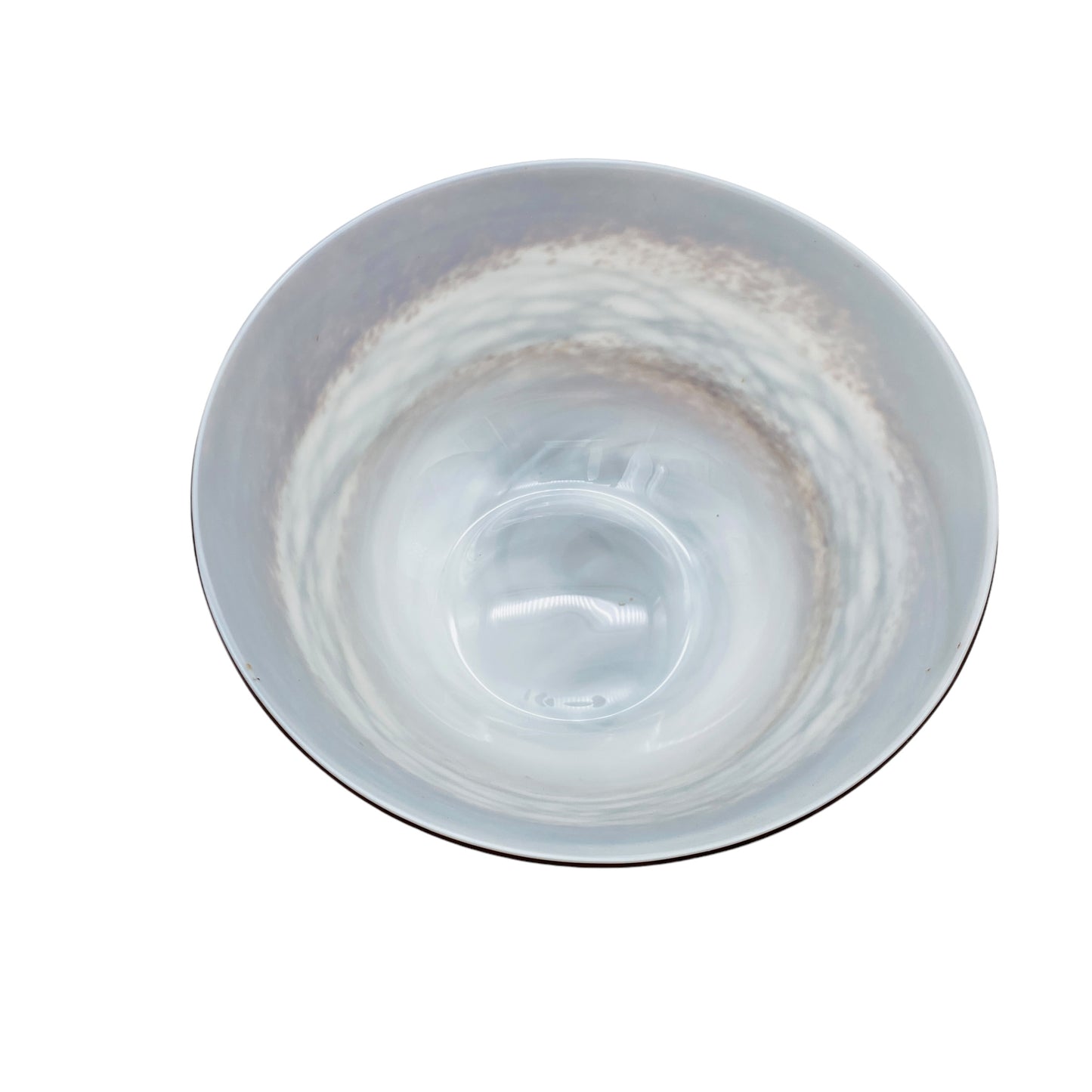 Vintage Schale Glas Schüssel Fadenglas braun handgefertigt