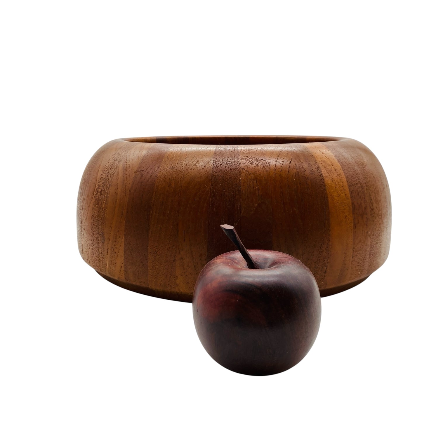 Vintage Schale von Scan Look Design von AQ Teak Holz Leimholz 60er 70er Jahre Deko