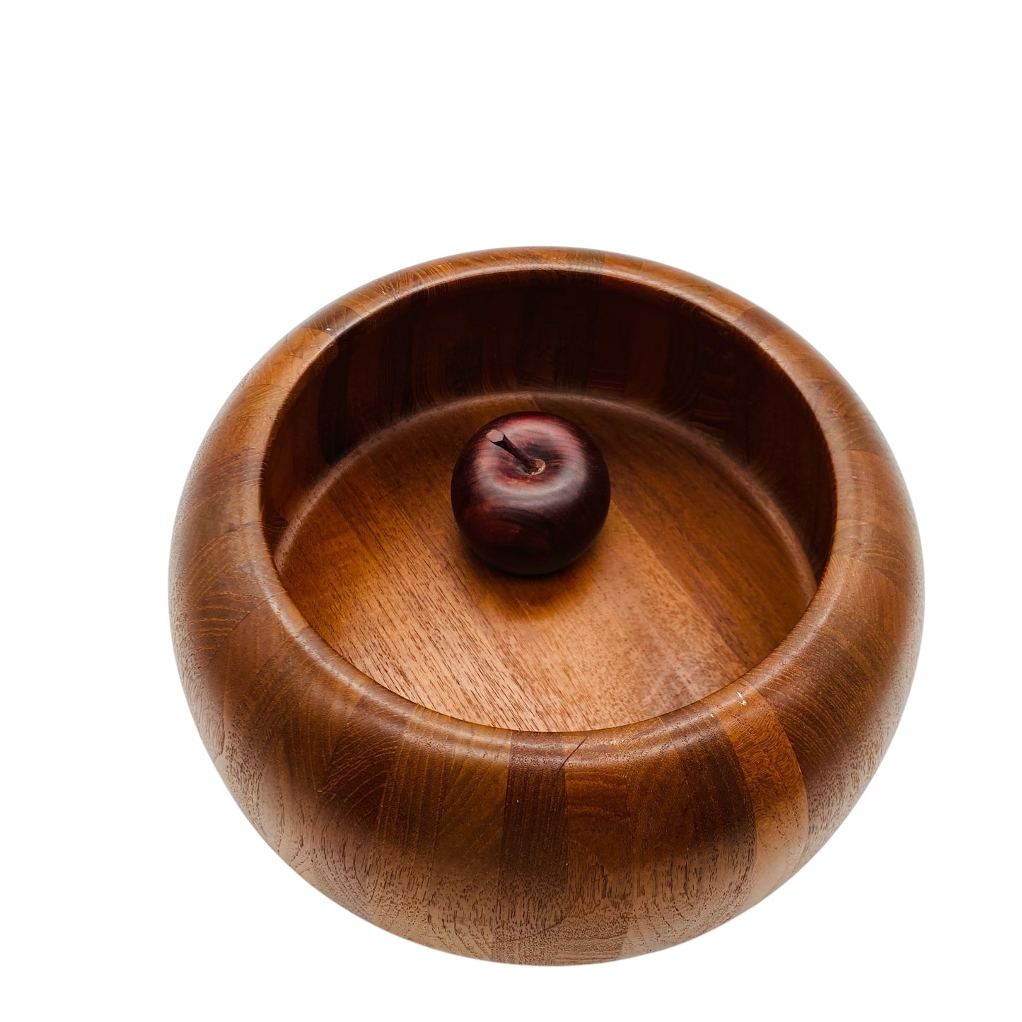 Vintage Schale von Scan Look Design von AQ Teak Holz Leimholz 60er 70er Jahre Deko