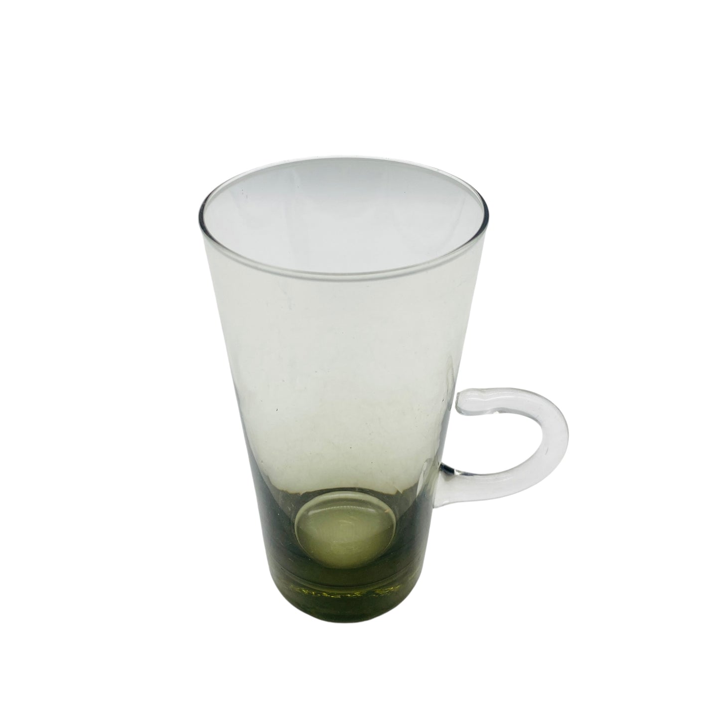 Vintage Vase Rauchglas Henkelvase 60er 70er Jahre Mid Century Glas