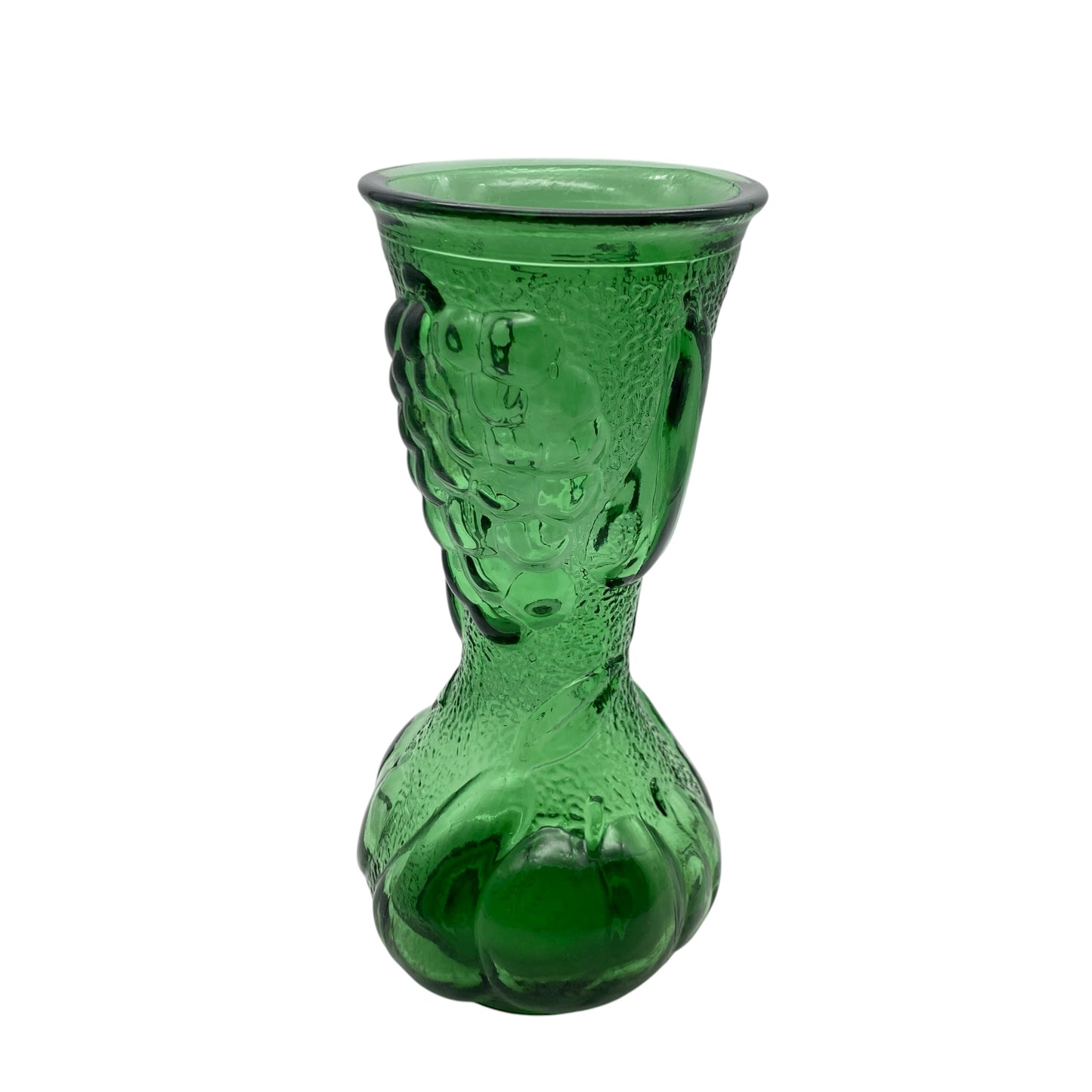 Vintage Empoli Vase aus Italien aus Glas in grün mit Weintrauben Obst Weinkaraffe Karaffe 60er 70er Jahre