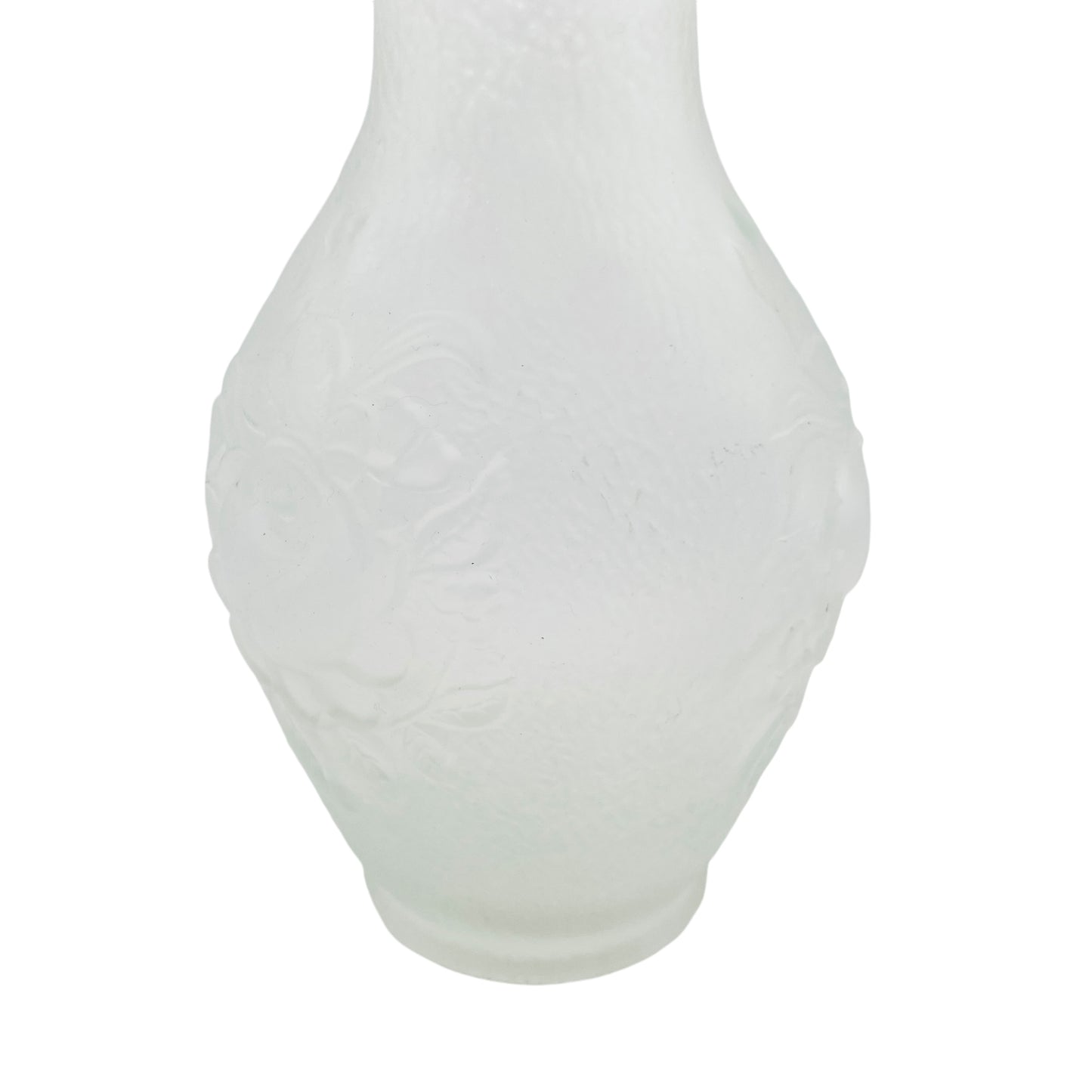 Vintage Vase aus Italien satiniert Rosen 70er 80er Jahre Glasvase