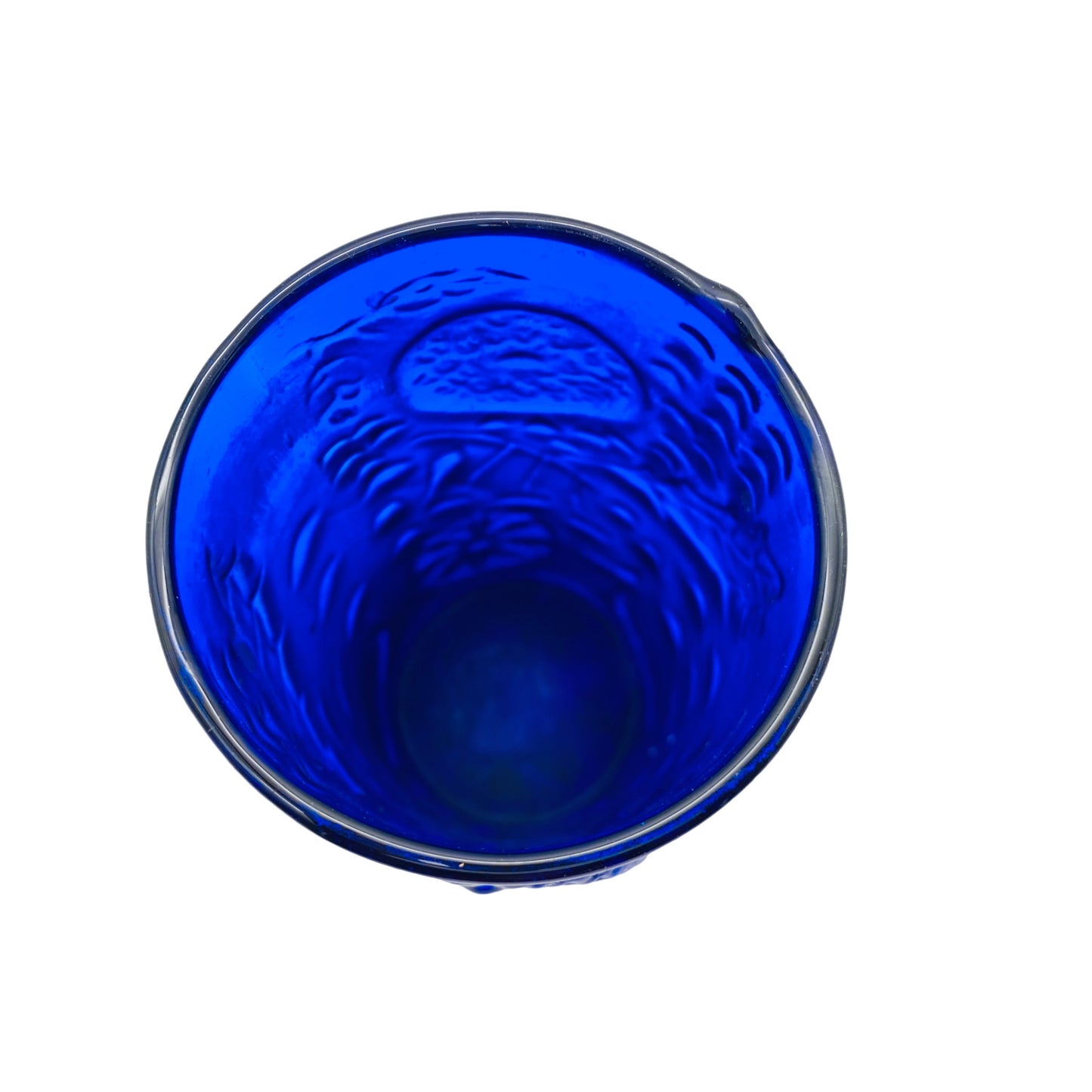 Vintage Vase blau Glas 60er 70er Mid Century Pressglas