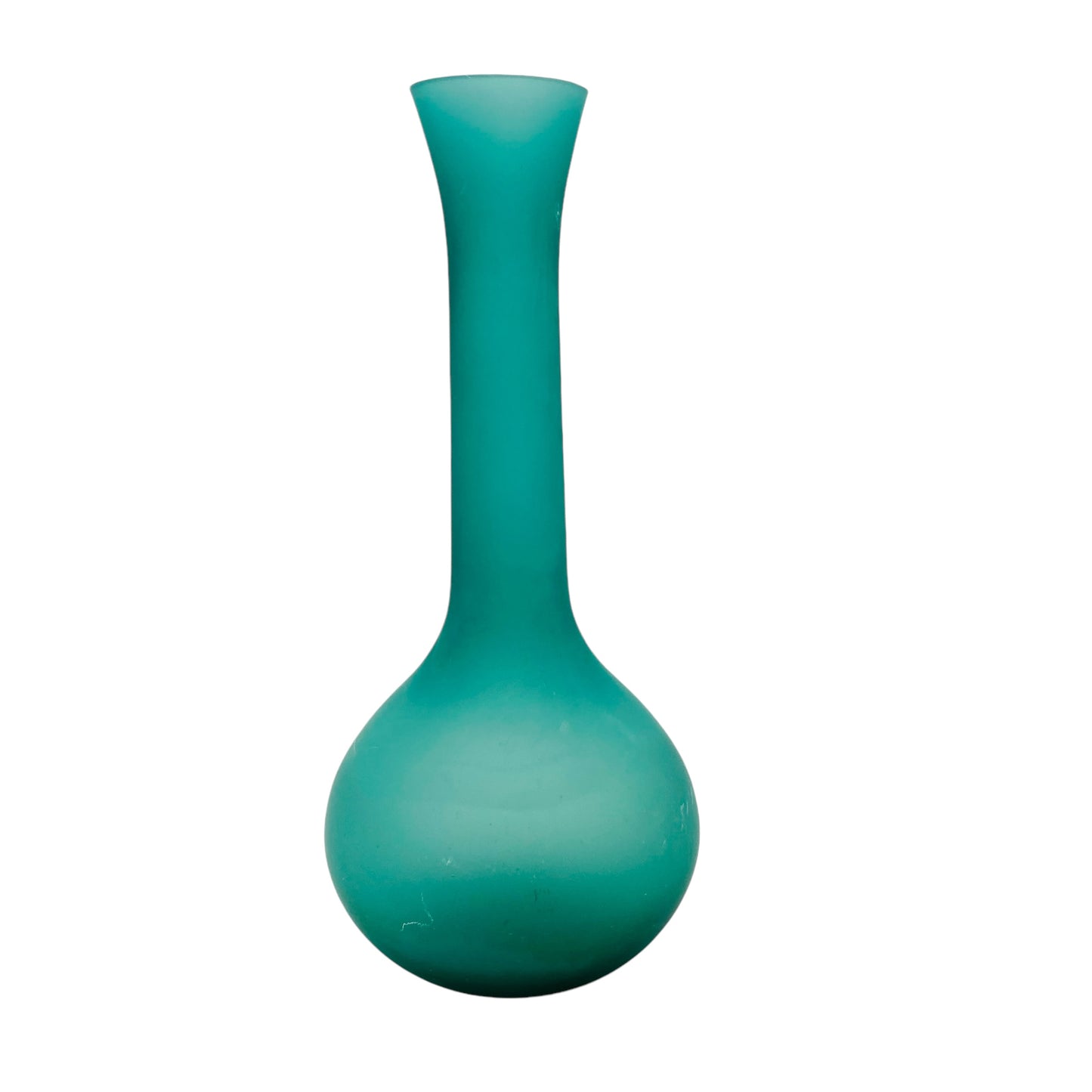 Vintage Vase satiniert grün 60er 70er Jahre Glasvase Deko