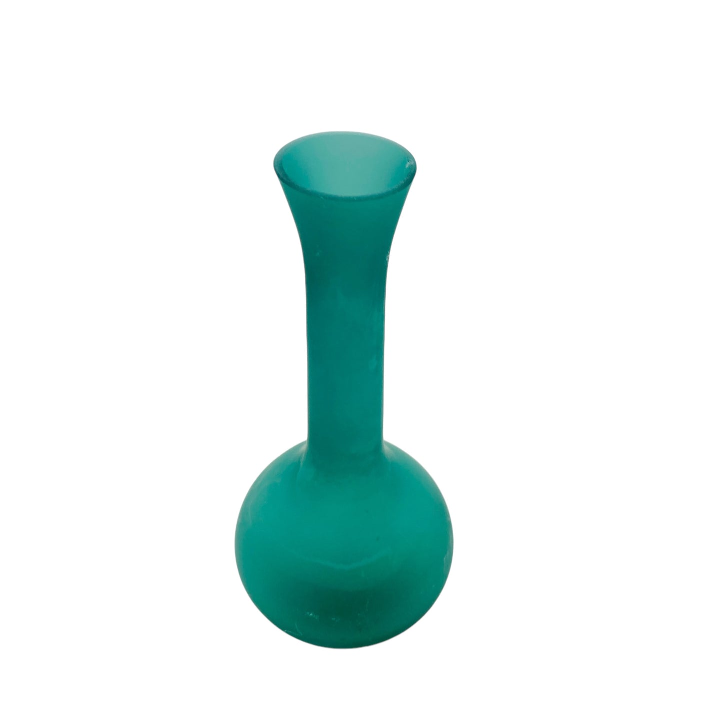 Vintage Vase satiniert grün 60er 70er Jahre Glasvase Deko