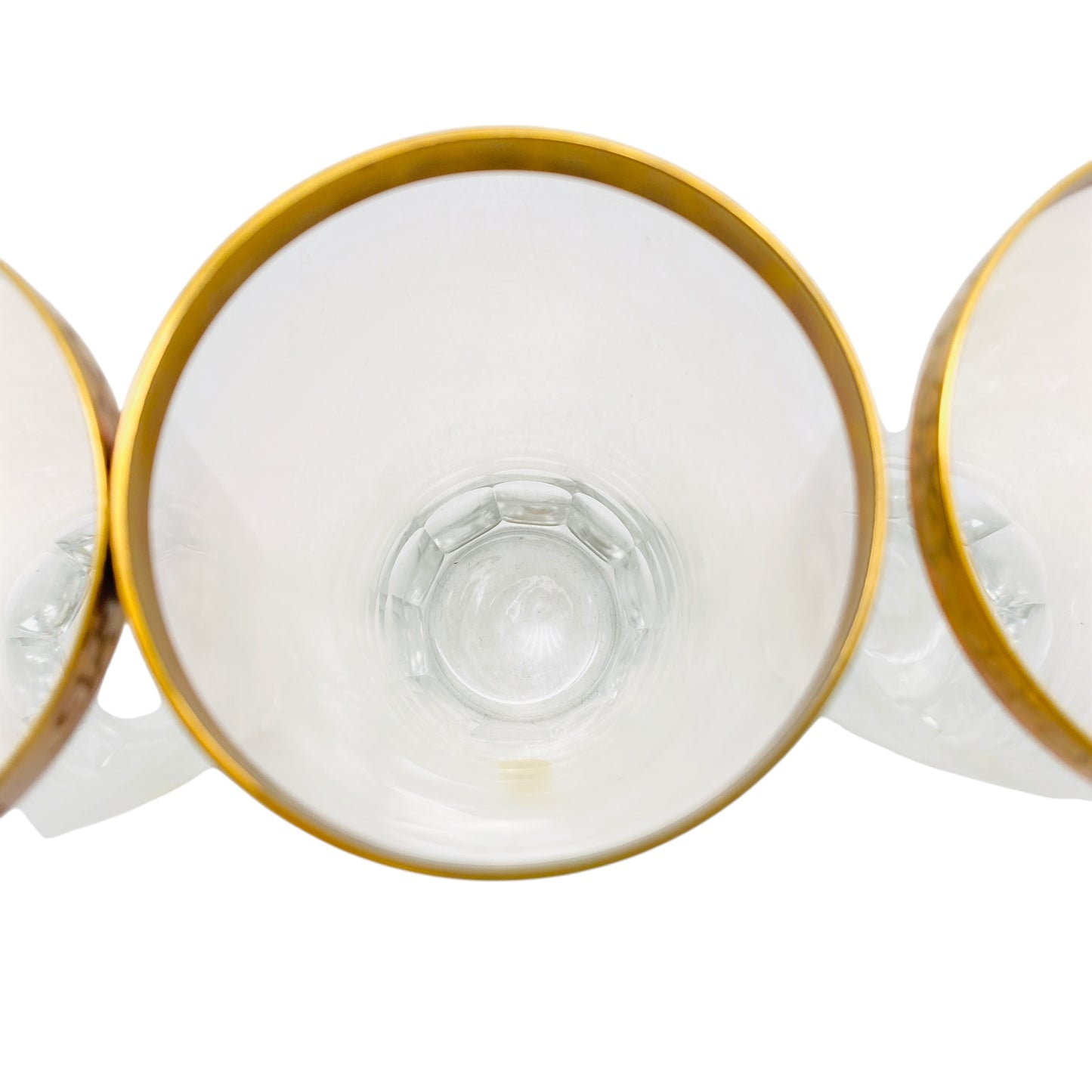 Vintage Wassergläser Goldrand Kristall beschliffen Glas Gläser 60er 70er Jahre