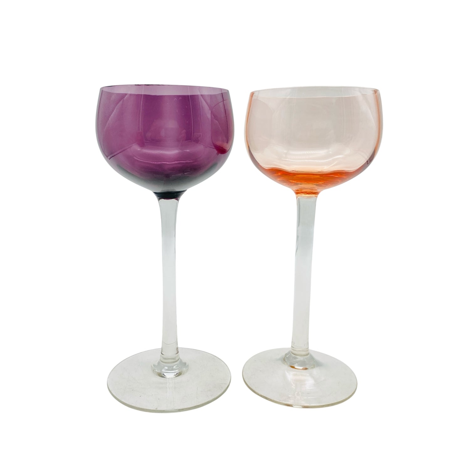 Vintage Weingläser rosé lila 50er 60er Jahre Gläser Glas Mid Century