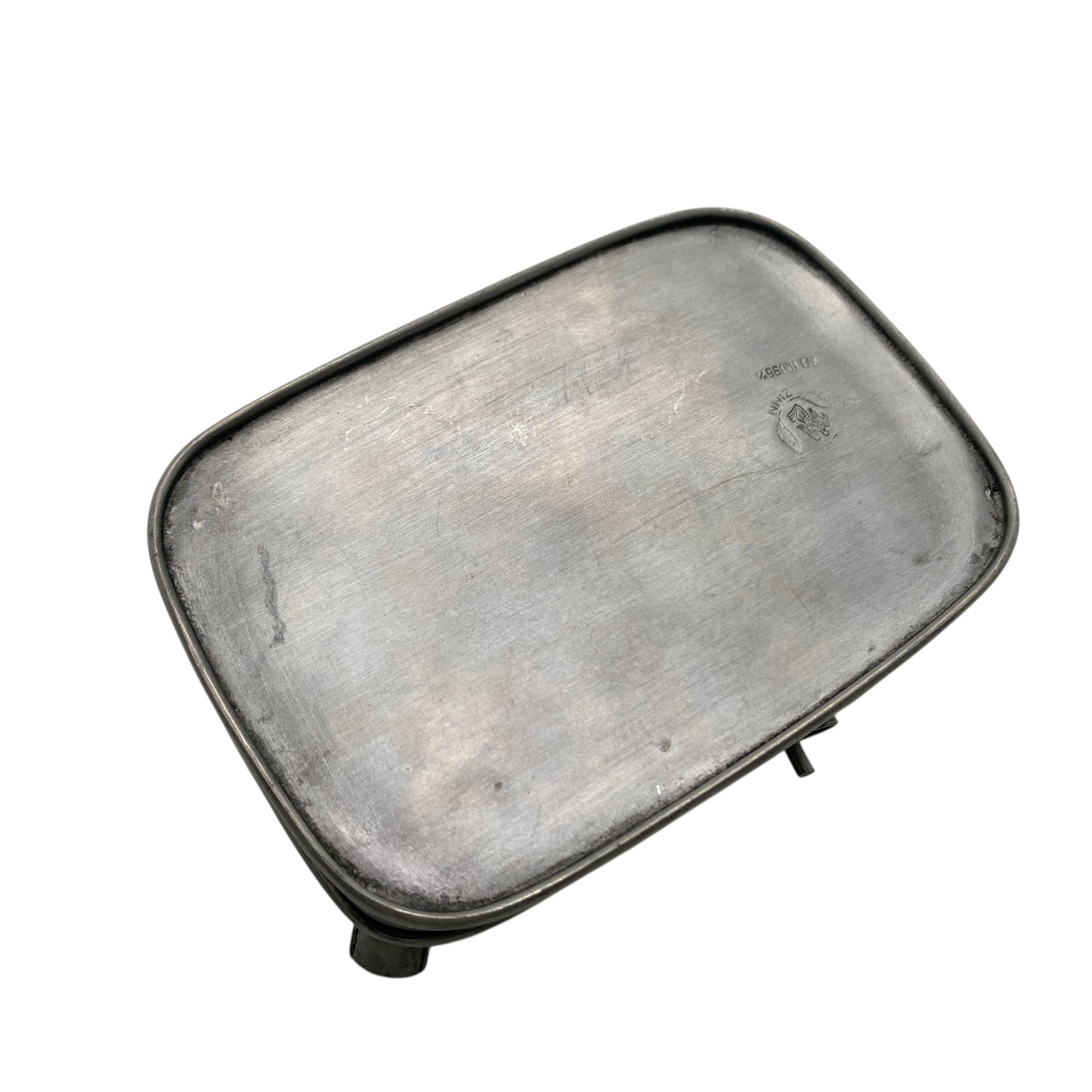 Vintage Zinn Aschenbecher in Dosen Form Konservendose 40er 50er Jahre