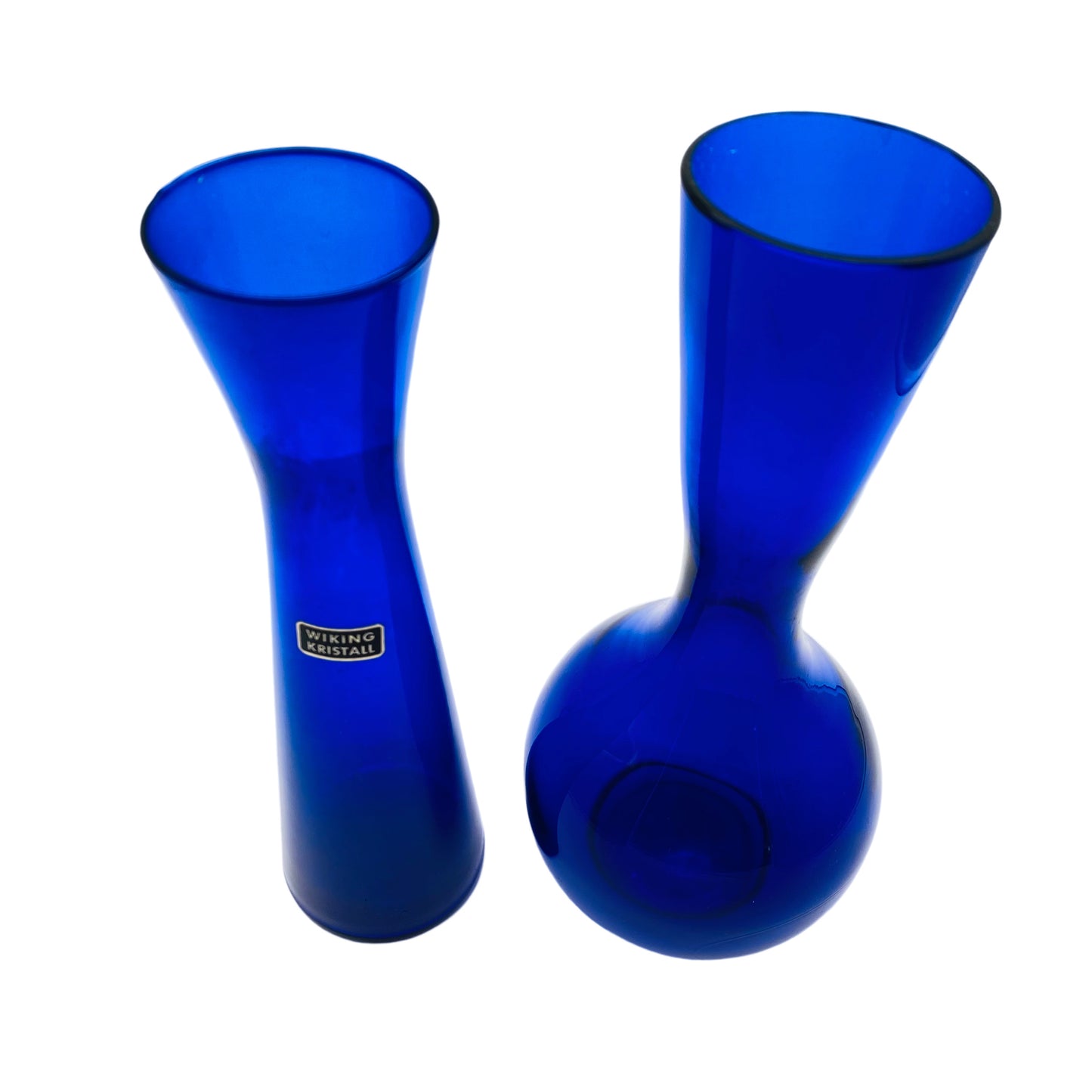 WIKING Kristall Vase blau Konvolut Glas 50er 60er Jahre Mid Century