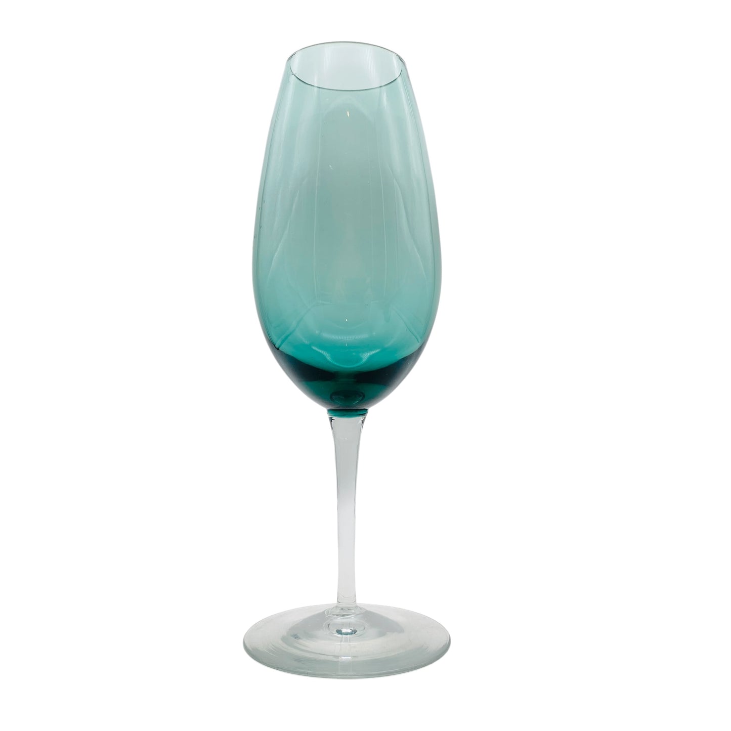 WMF Vase blau turmalin grün Stielvase 60er 70er Jahre Mid Century Dekoration Glas