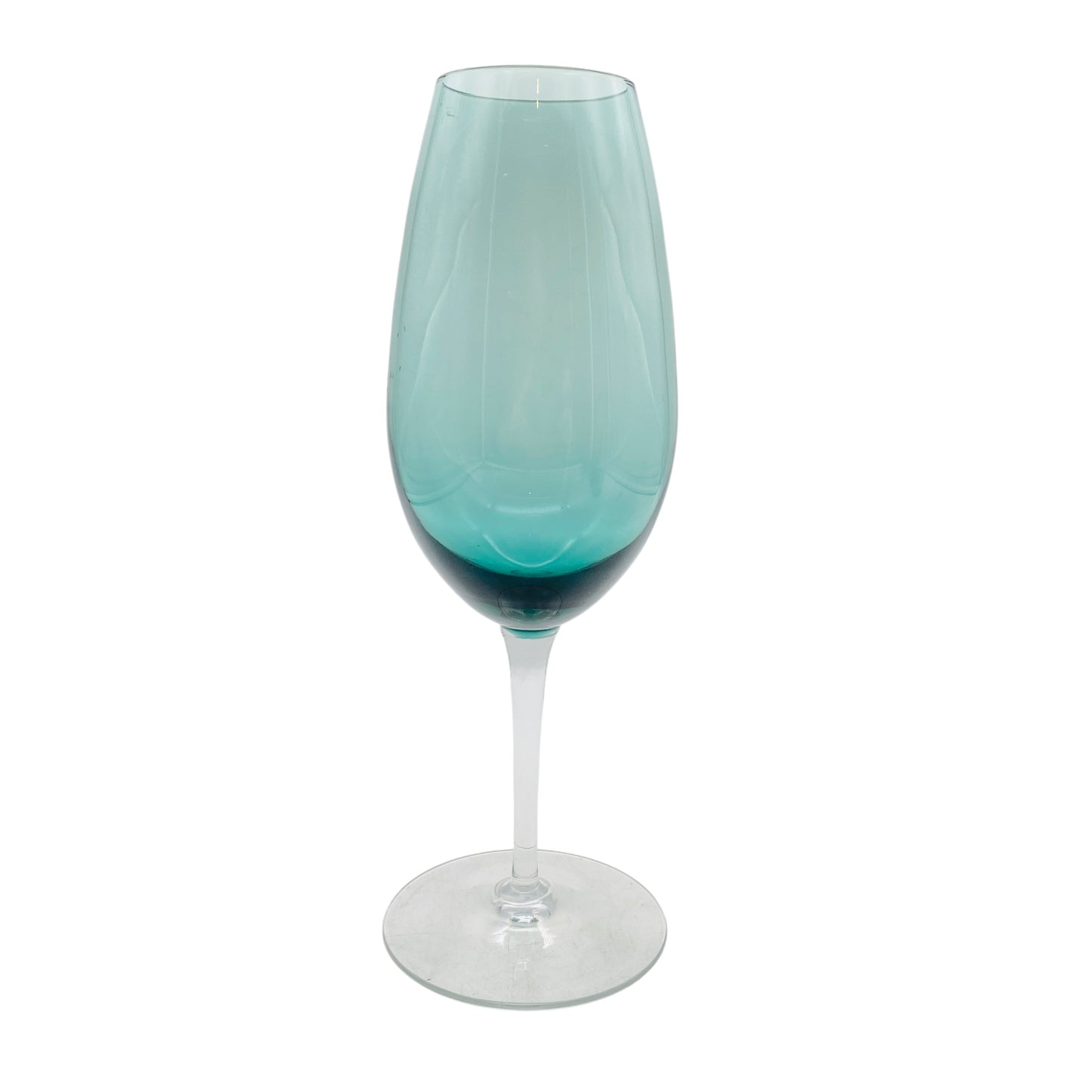WMF Vase blau Stielvase 60er 70er Jahre Mid Century Dekoration Glas
