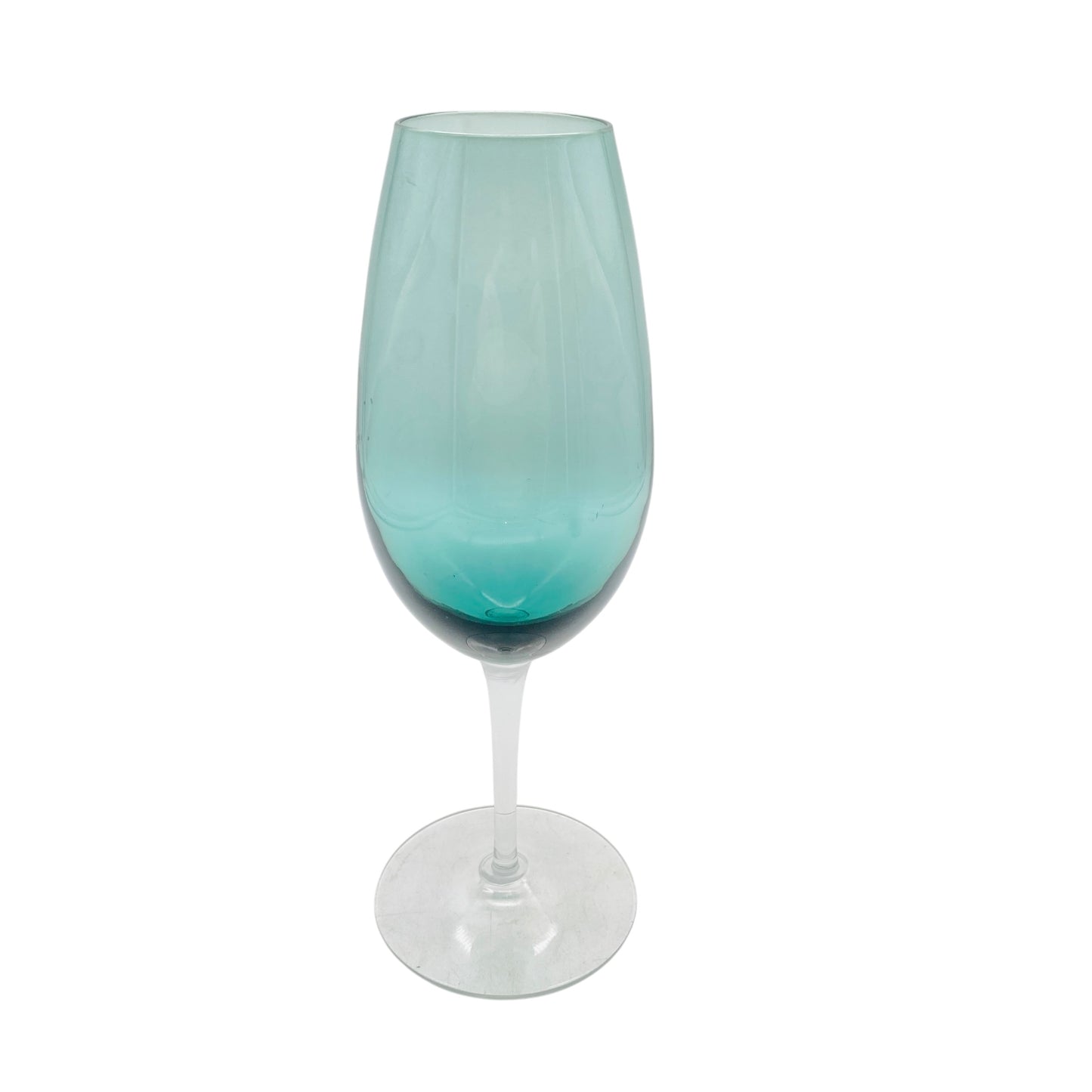 WMF Vase blau turmalin grün Stielvase 60er 70er Jahre Mid Century Dekoration Glas