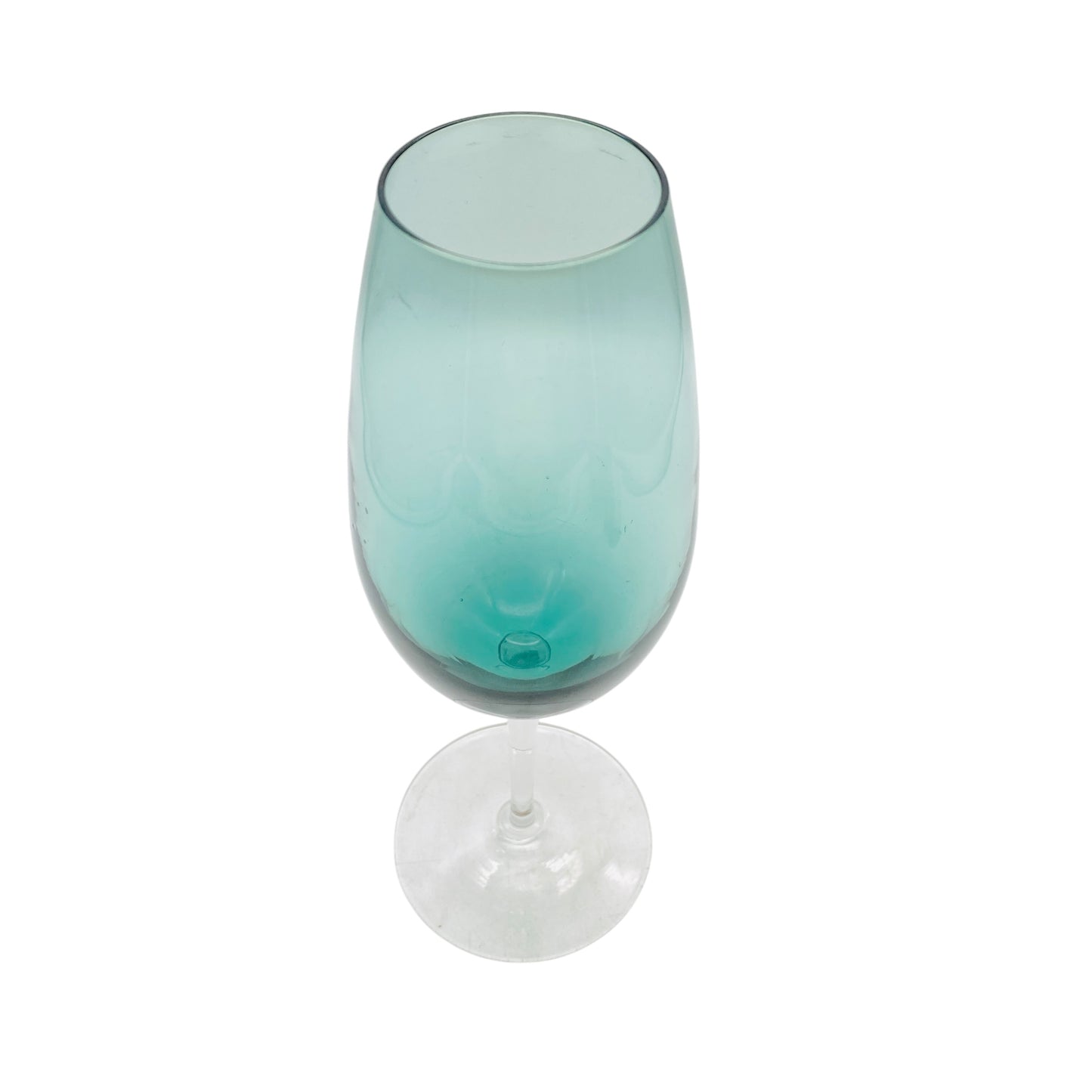 WMF Vase blau turmalin grün Stielvase 60er 70er Jahre Mid Century Dekoration Glas