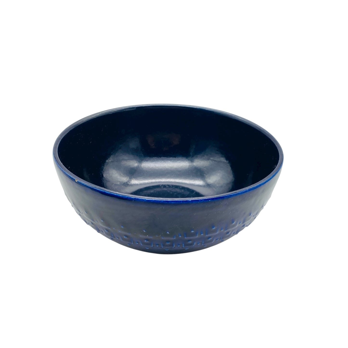Waku Keramik Schale D 18 cm blau 50er 60er Jahre Schüssel Vintage