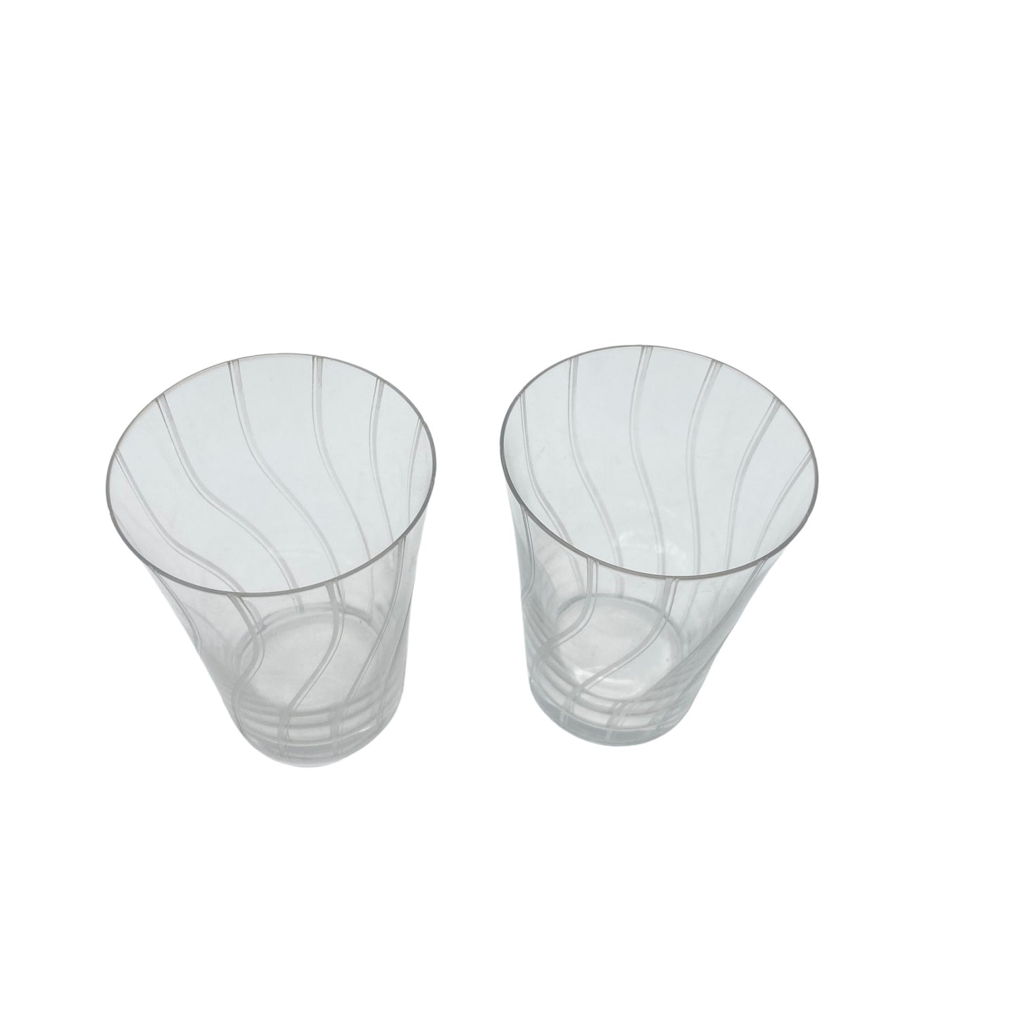 Wassergläser beschliffen Spiralen Gläser Glas 60er 70er Mid Century