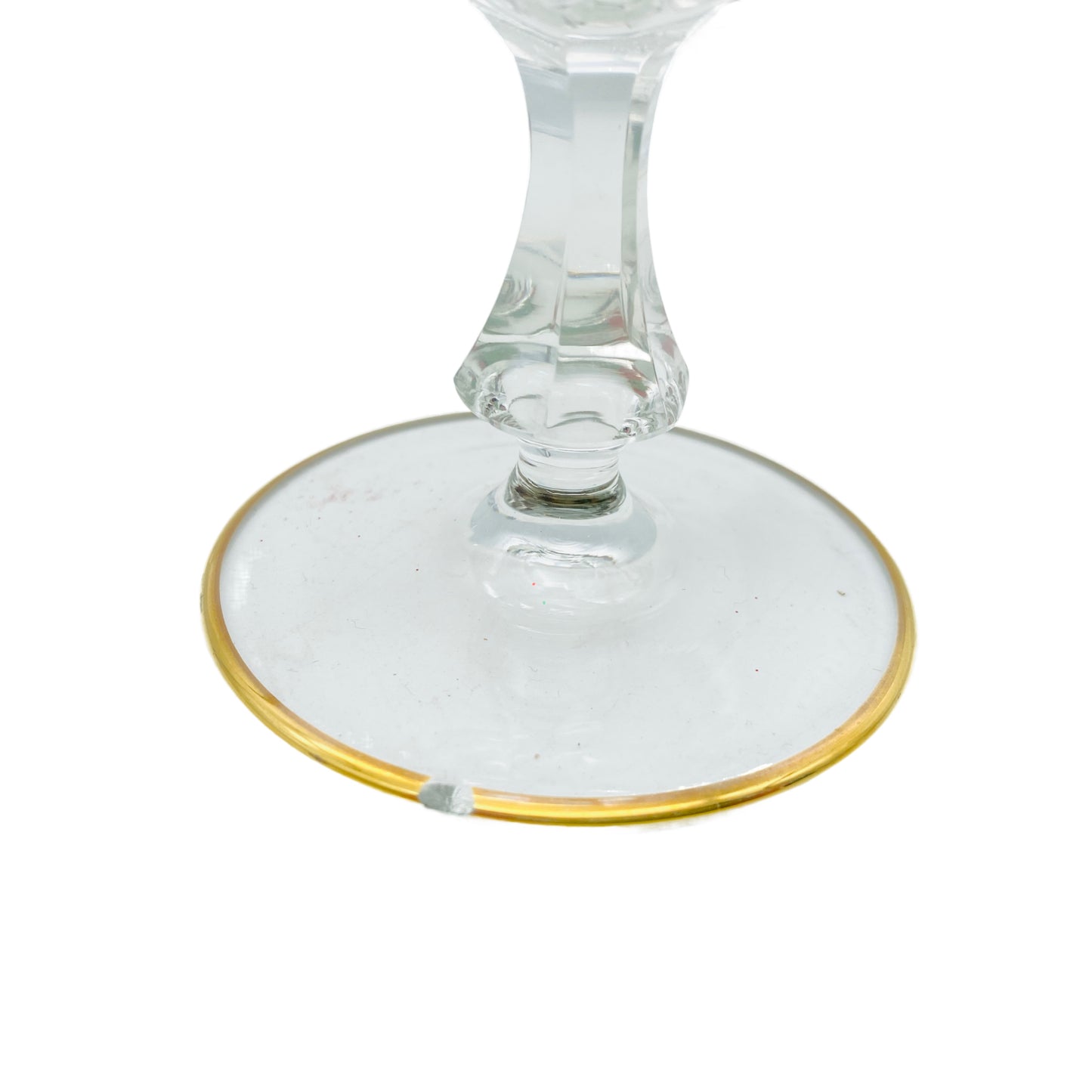 Weingläser Goldrand Rauten Schliff 50er 60er Glas Gläser