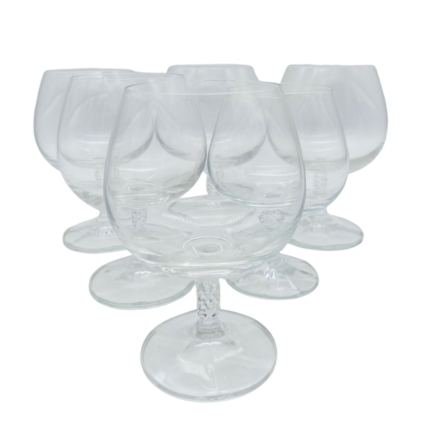 Weingläser Set transparent 70er 80er Jahre Glas