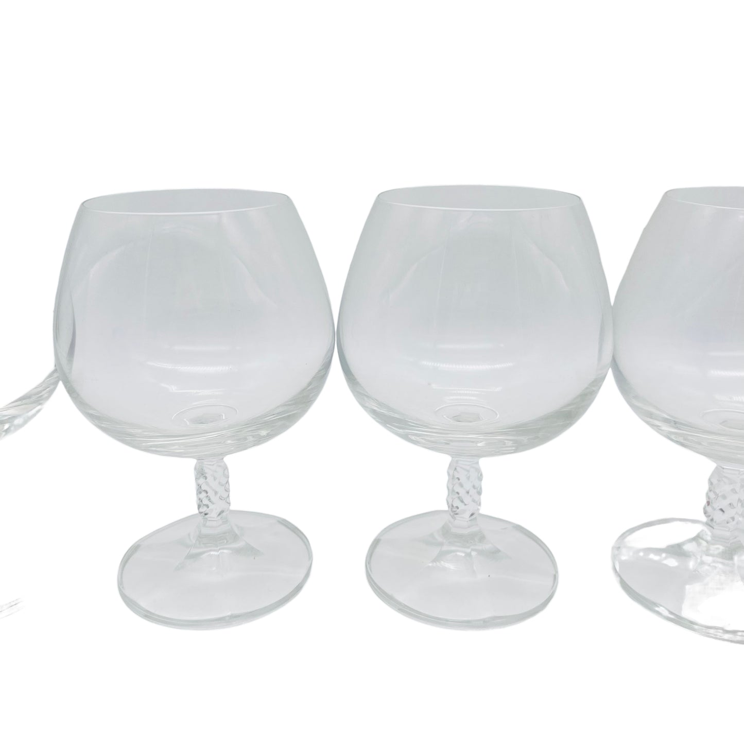 Weingläser Set transparent 70er 80er Jahre Glas