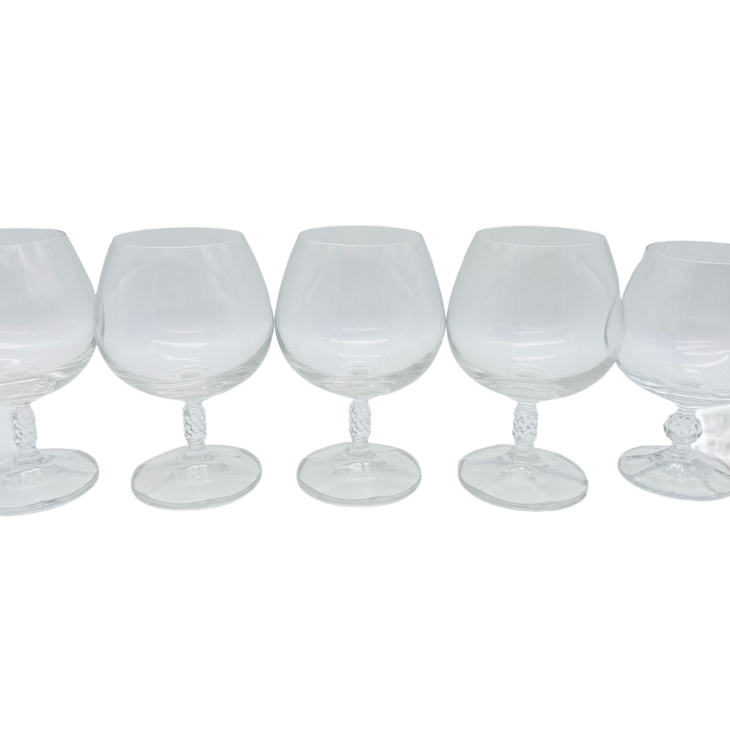 Weingläser Set transparent 70er 80er Jahre Glas