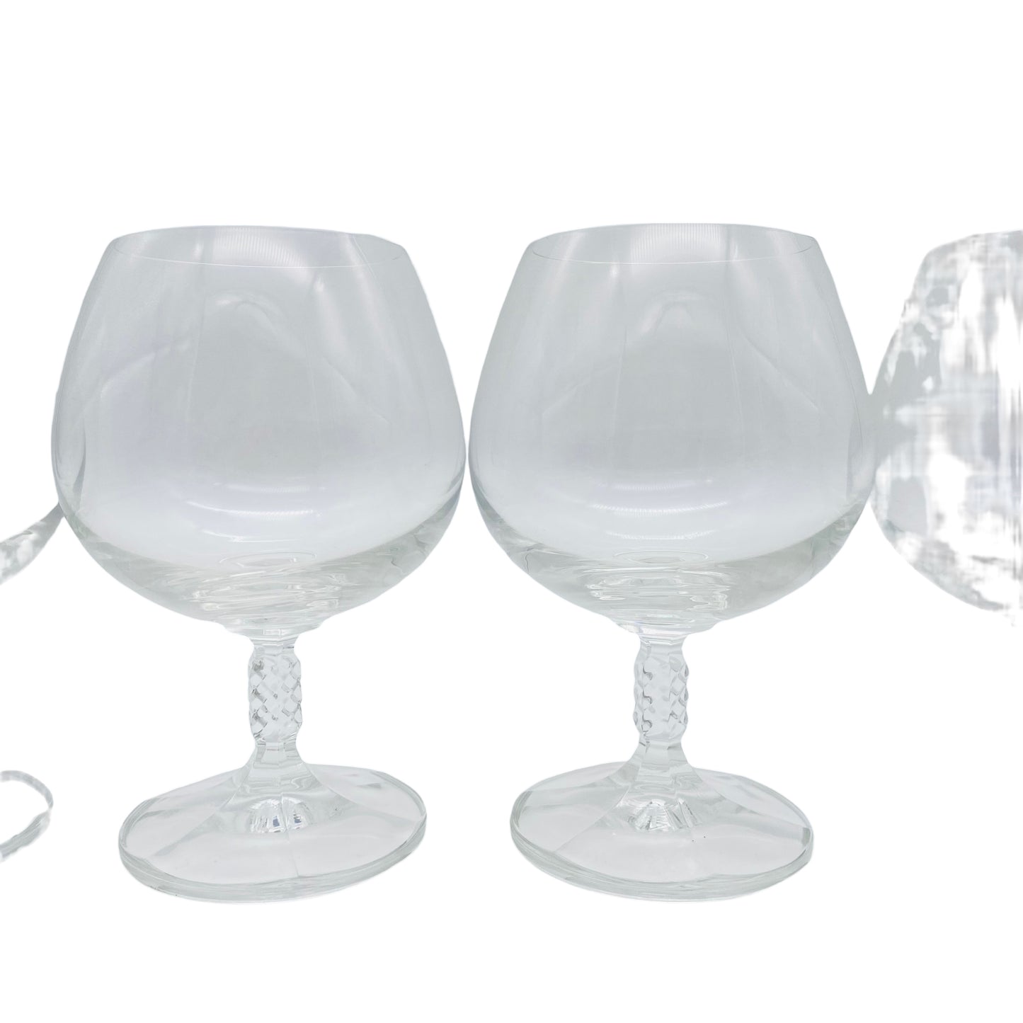 Weingläser Set transparent 70er 80er Jahre Glas