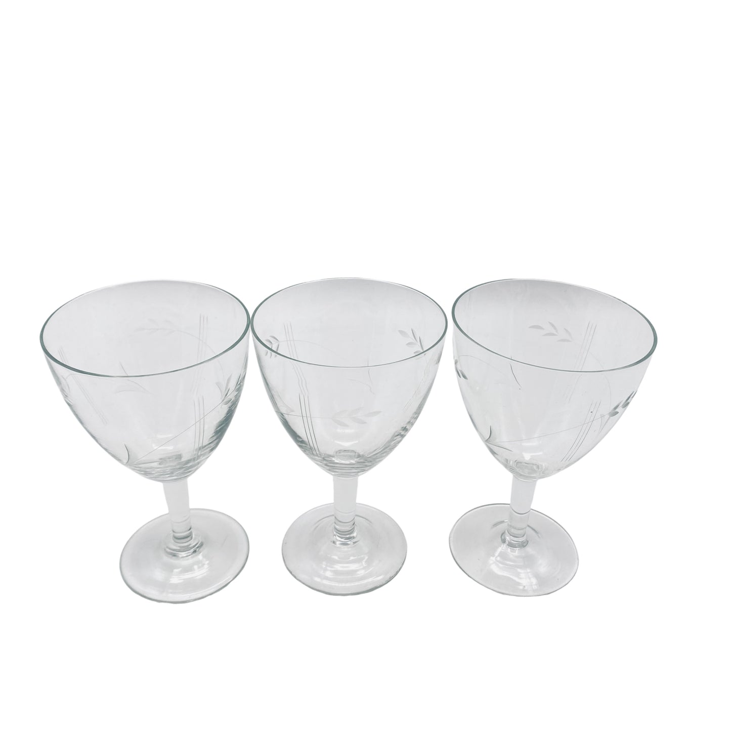 Weingläser beschliffen 60er 70er Mid Century Gläser Glas