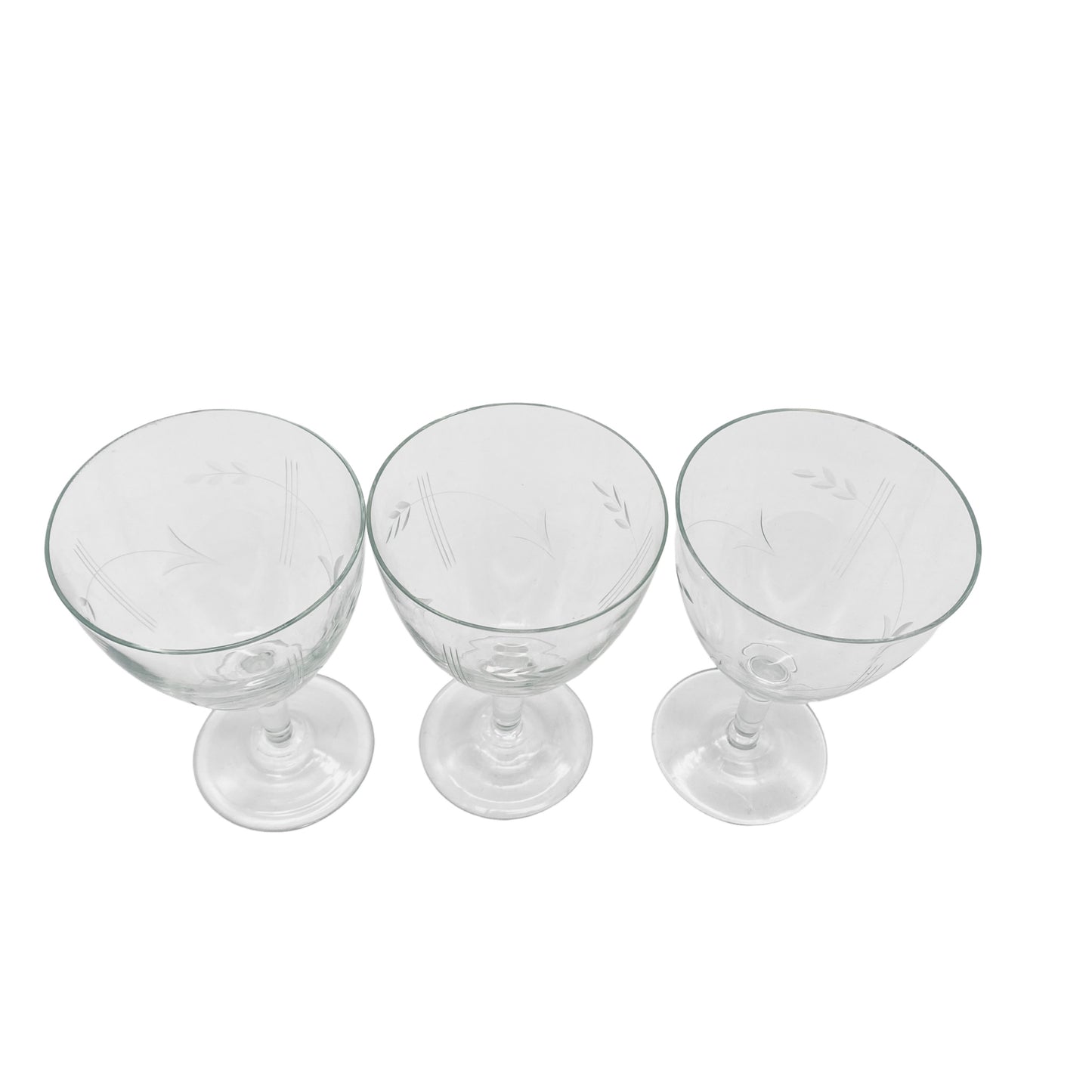 Weingläser beschliffen 60er 70er Mid Century Gläser Glas