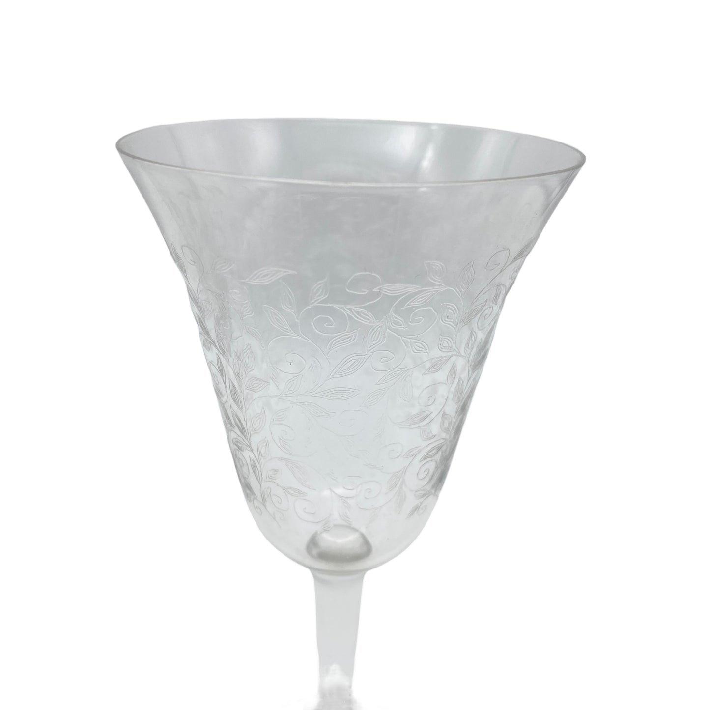 Weingläser florales Dekor Vintage Glas Blätterranken