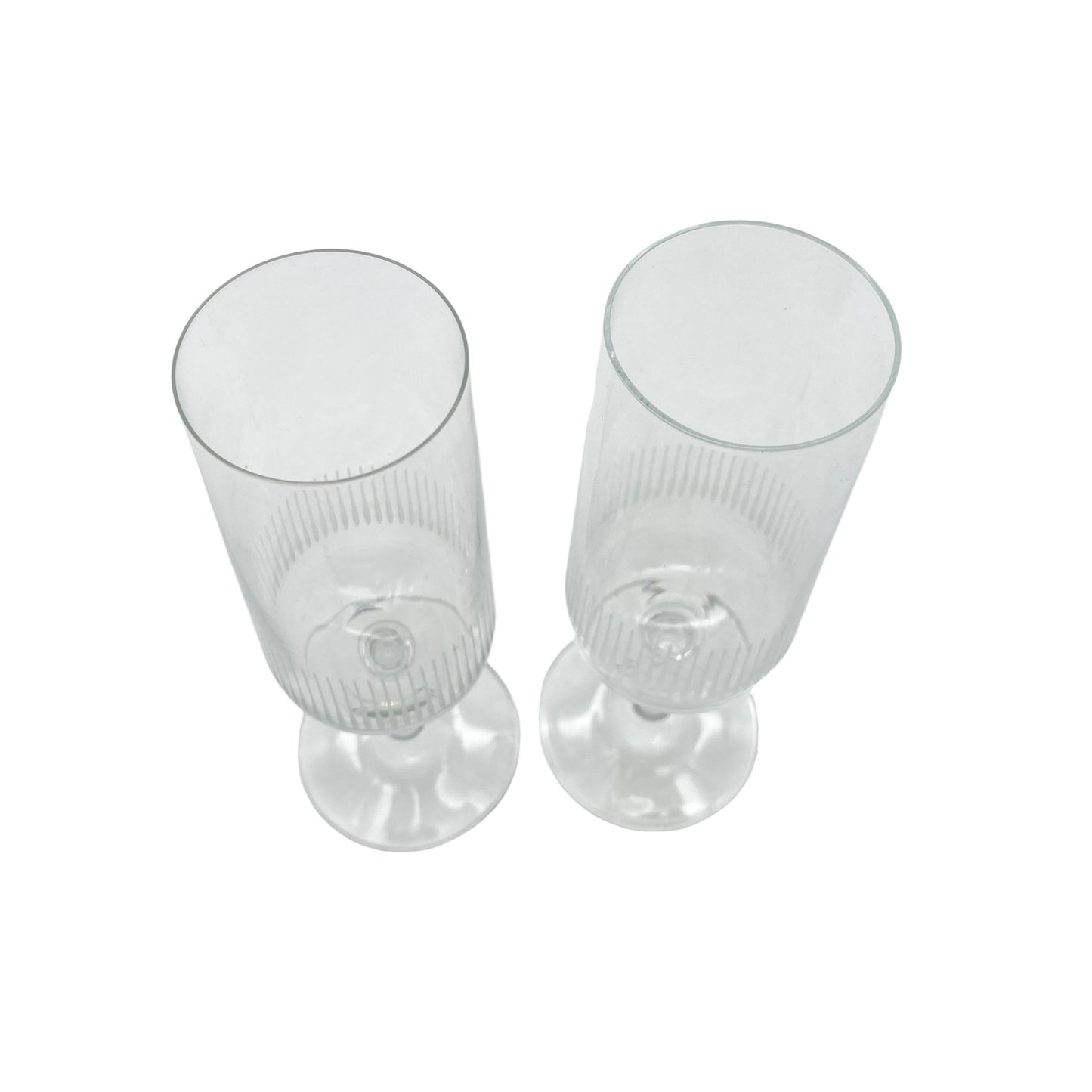 Zwiesel Sektgläser beschliffen Glas 60er 70er Vintage