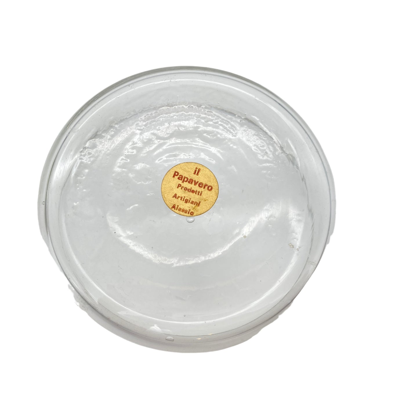 il Papavero Glasdose Deckeldose Glas Vintage Prodotti Artigiani Alassio weiß