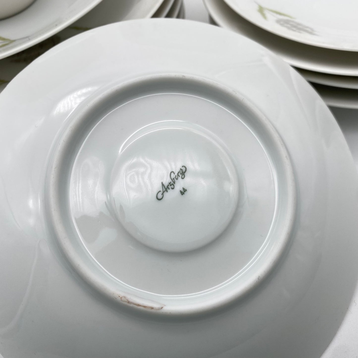 Arzberg Service Form 2025 Heinrich Löffelhardt Dekor bunte Tulpe 50er Porzellan