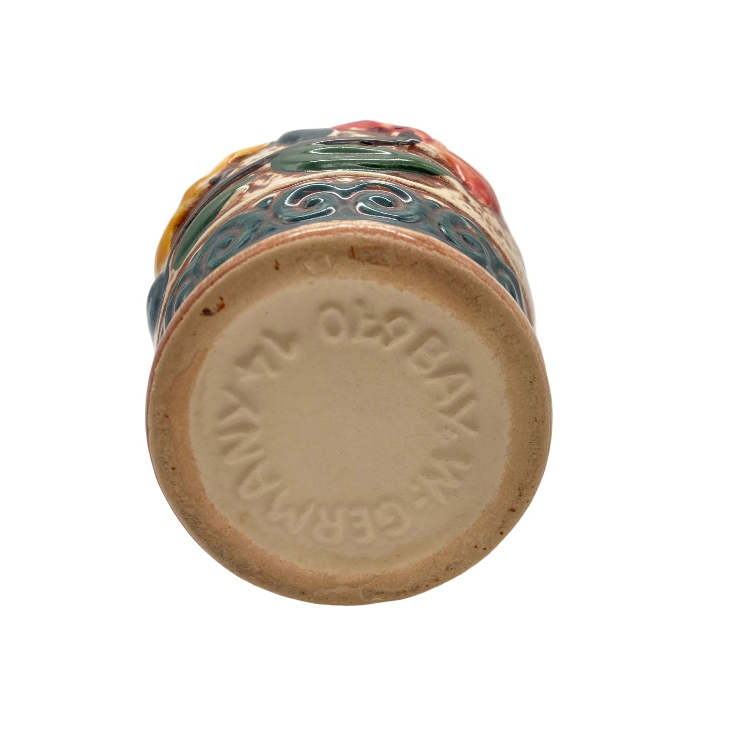 BAY Keramik Vase Modell 670 14 bunt Blumen 60er Jahre