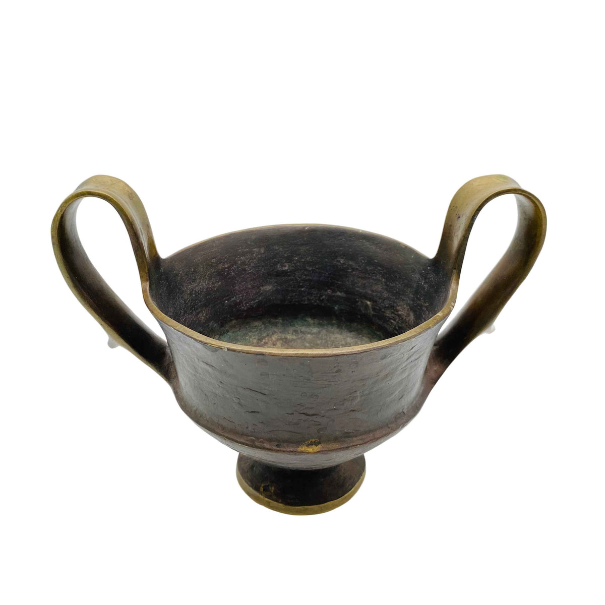 Bronze Messing farbene Schale Henkelschale MID CENTURY 60er