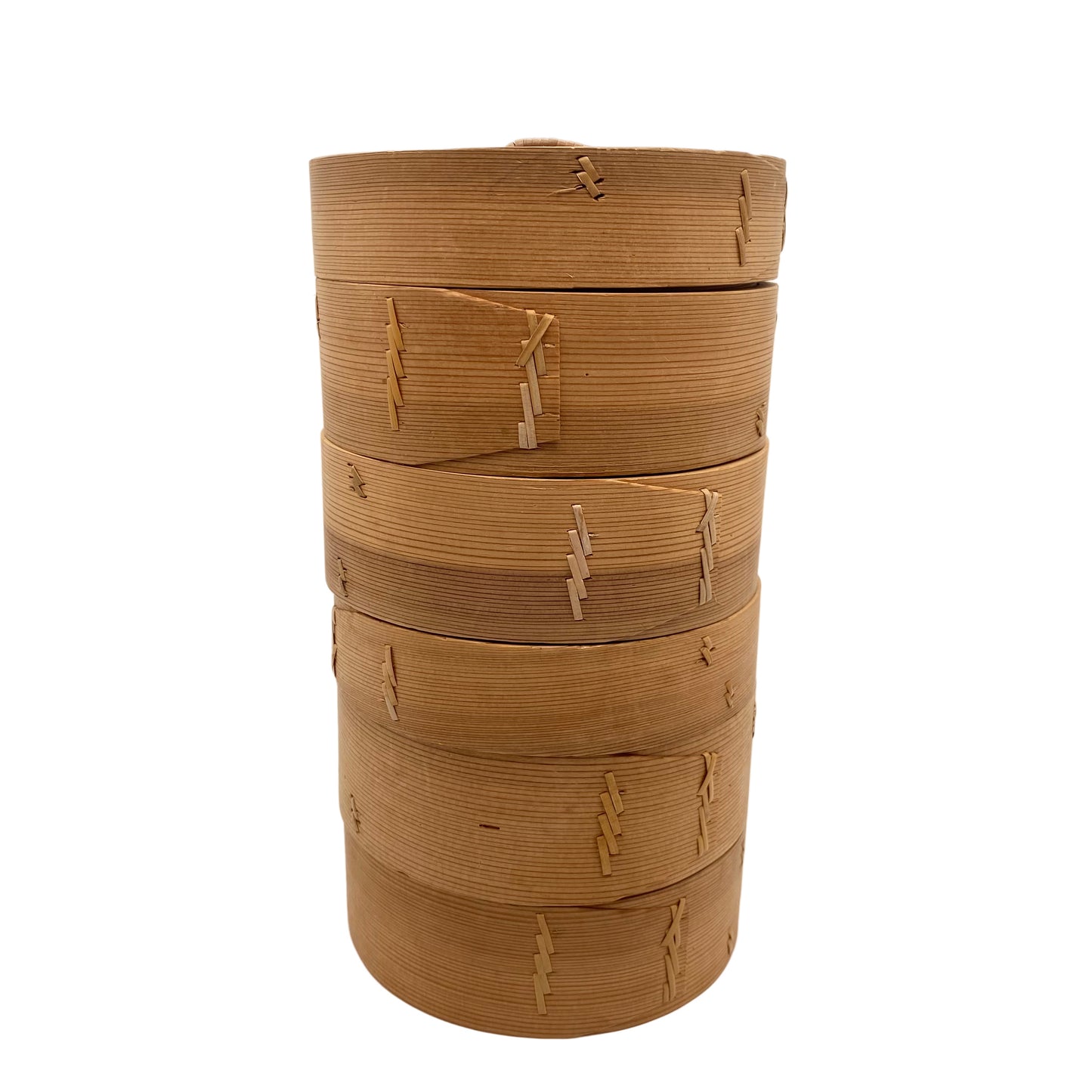 Ein zweier Set Dosen zum Dörren TRocknen oder Sammeln oder auch vielem anderen mehr. Sie bestehen außen aus Holz und innen die offenen Böden aus Bambus. Der Durchmeeser ist 15 cm.