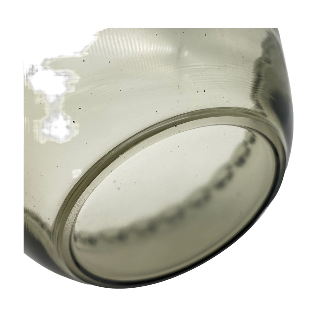 Fritz KEUCHEL Schale 70er "Mandy" VEB Schwepnitz Rauchglas Glas