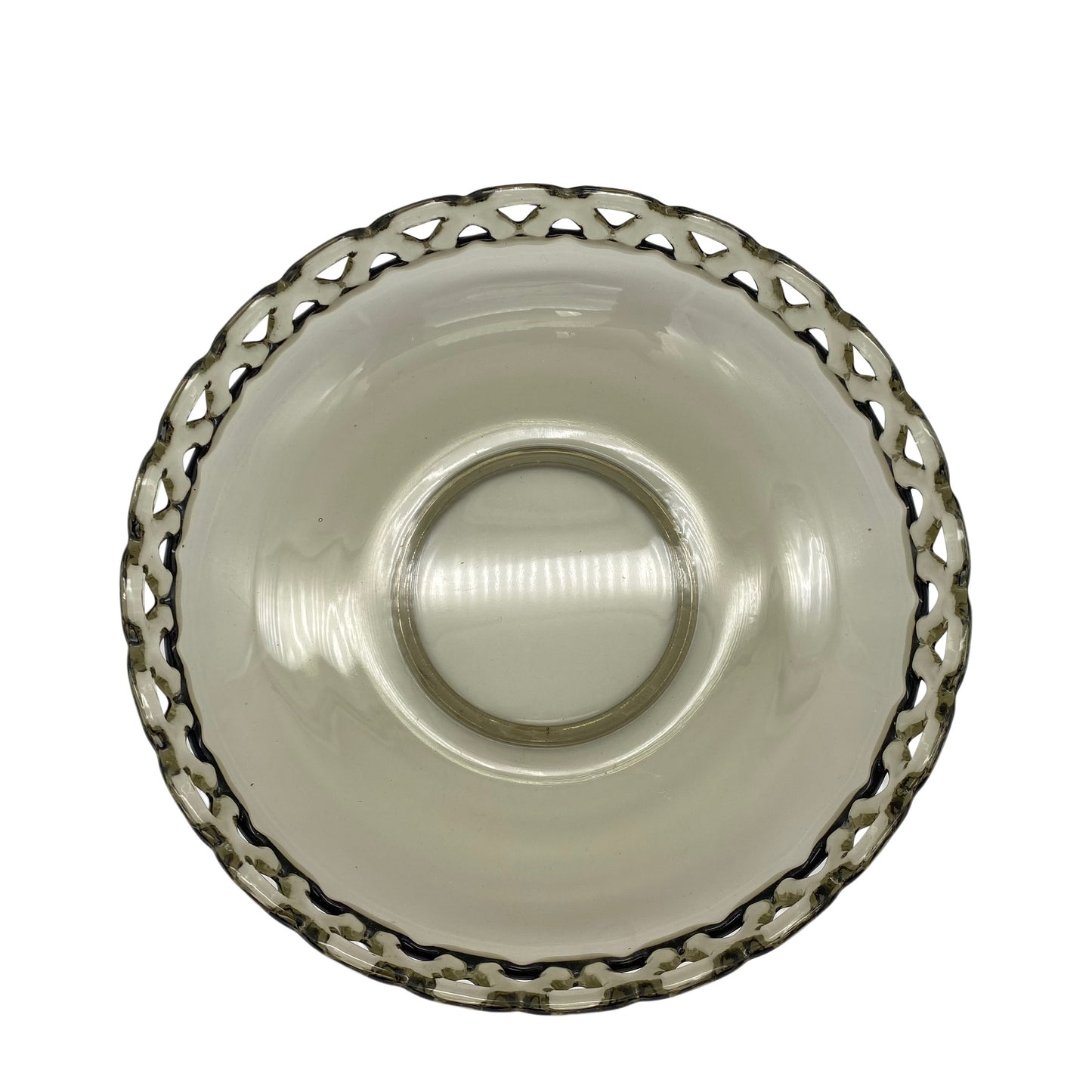 Fritz KEUCHEL Schale "Mandy" 70er VEB Schwepnitz Rauchglas Glas